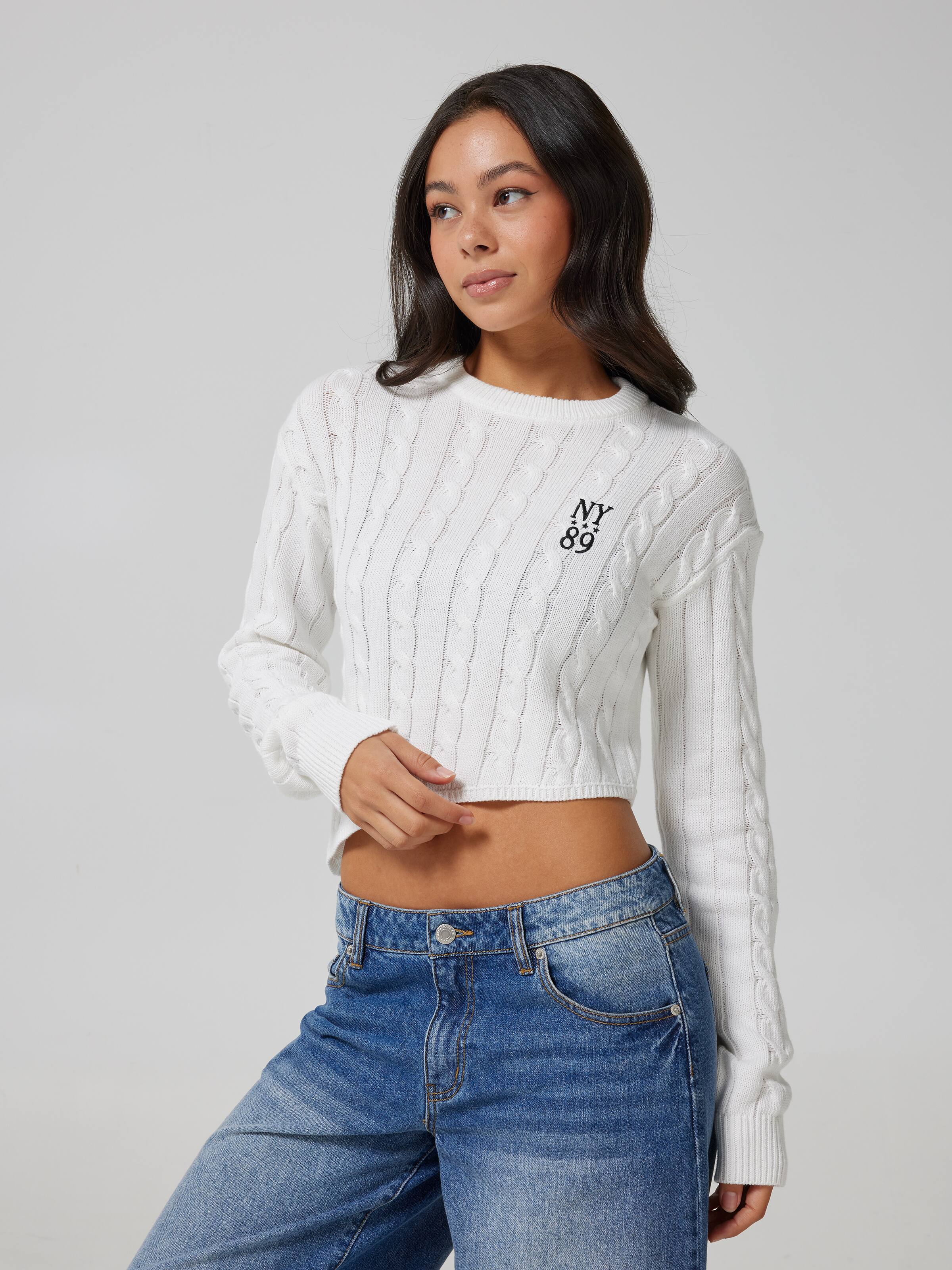 Avery Asymmetrical Cable Knit