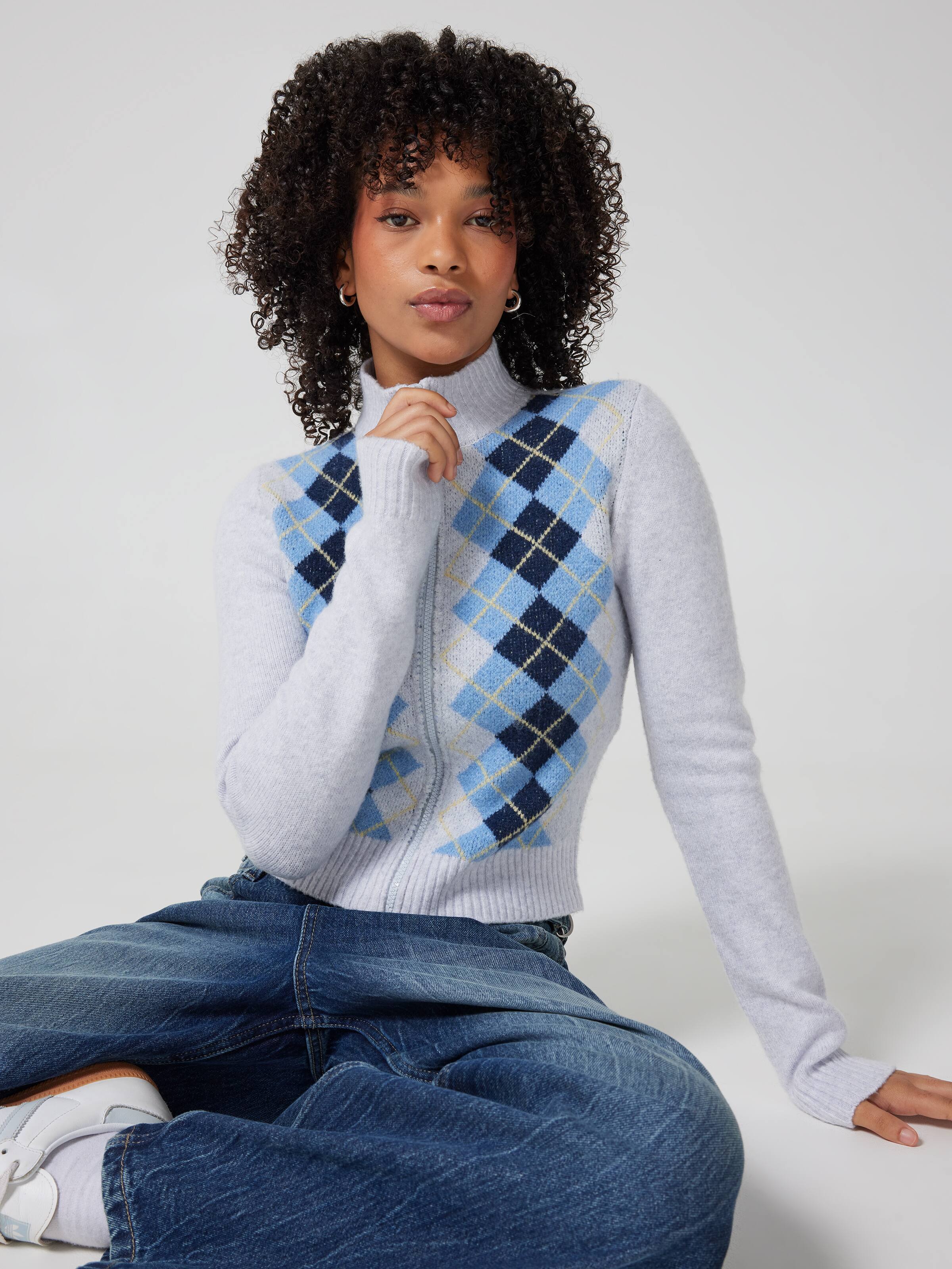 Kiki Argyle Zip Thru Cardi