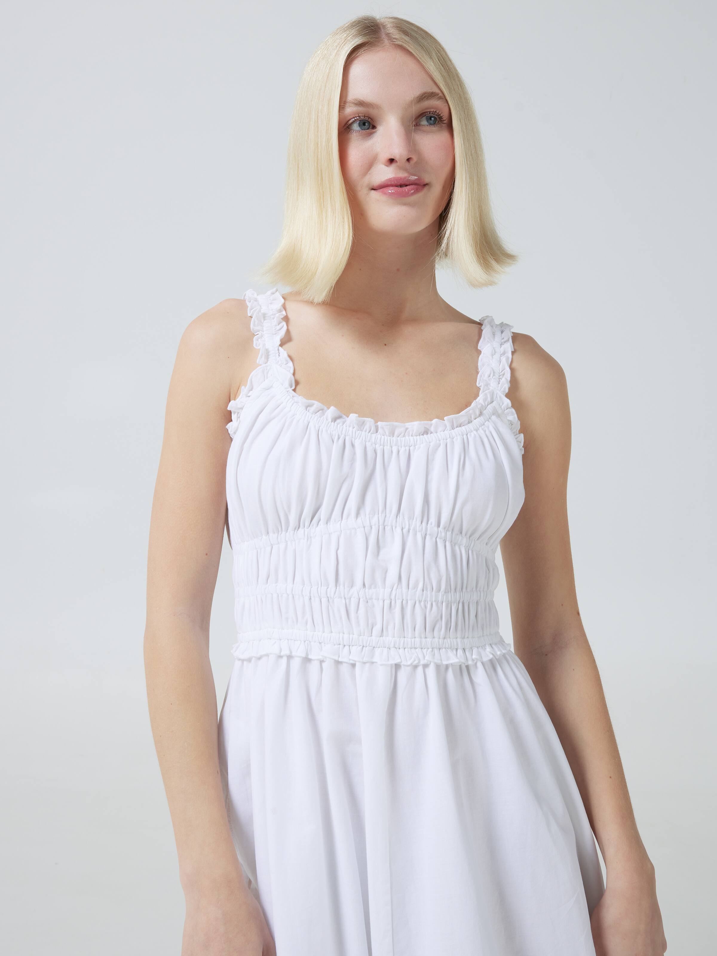 Gracie Ruched Bodice Midi Dress