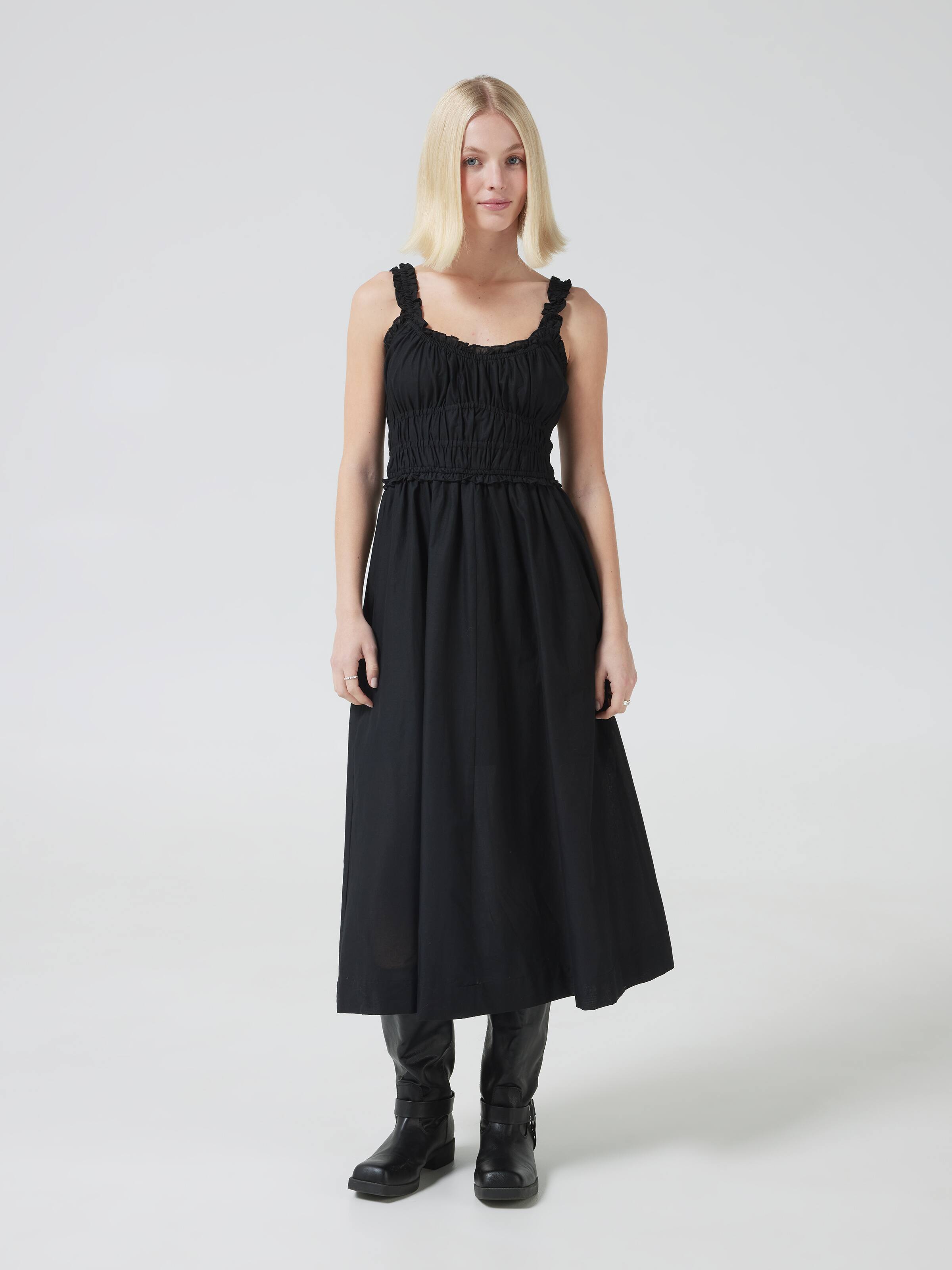 Gracie Ruched Bodice Midi Dress
