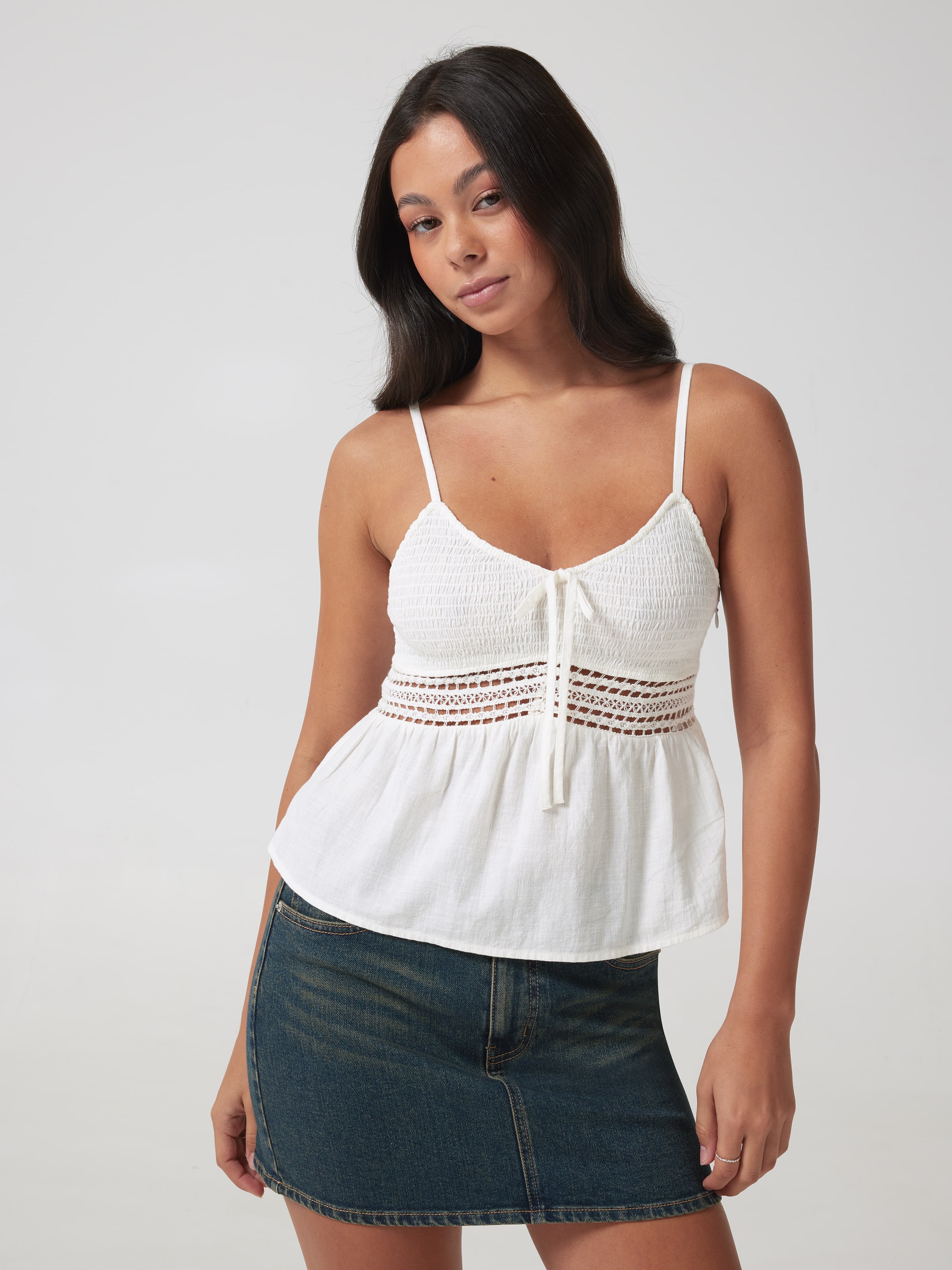 Elsie Strappy Shirred Top