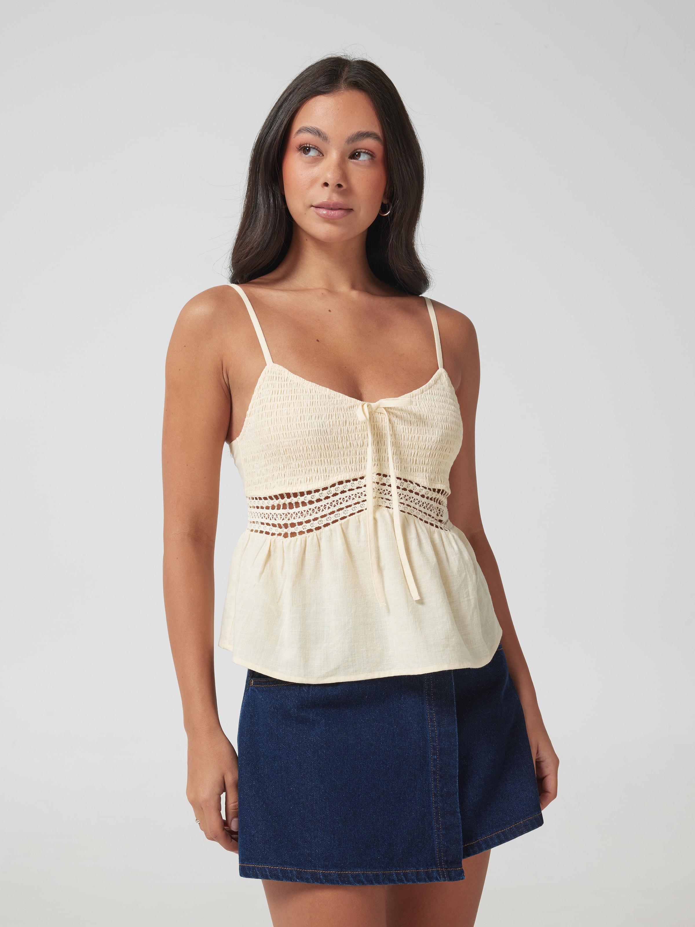 Elsie Strappy Shirred Top