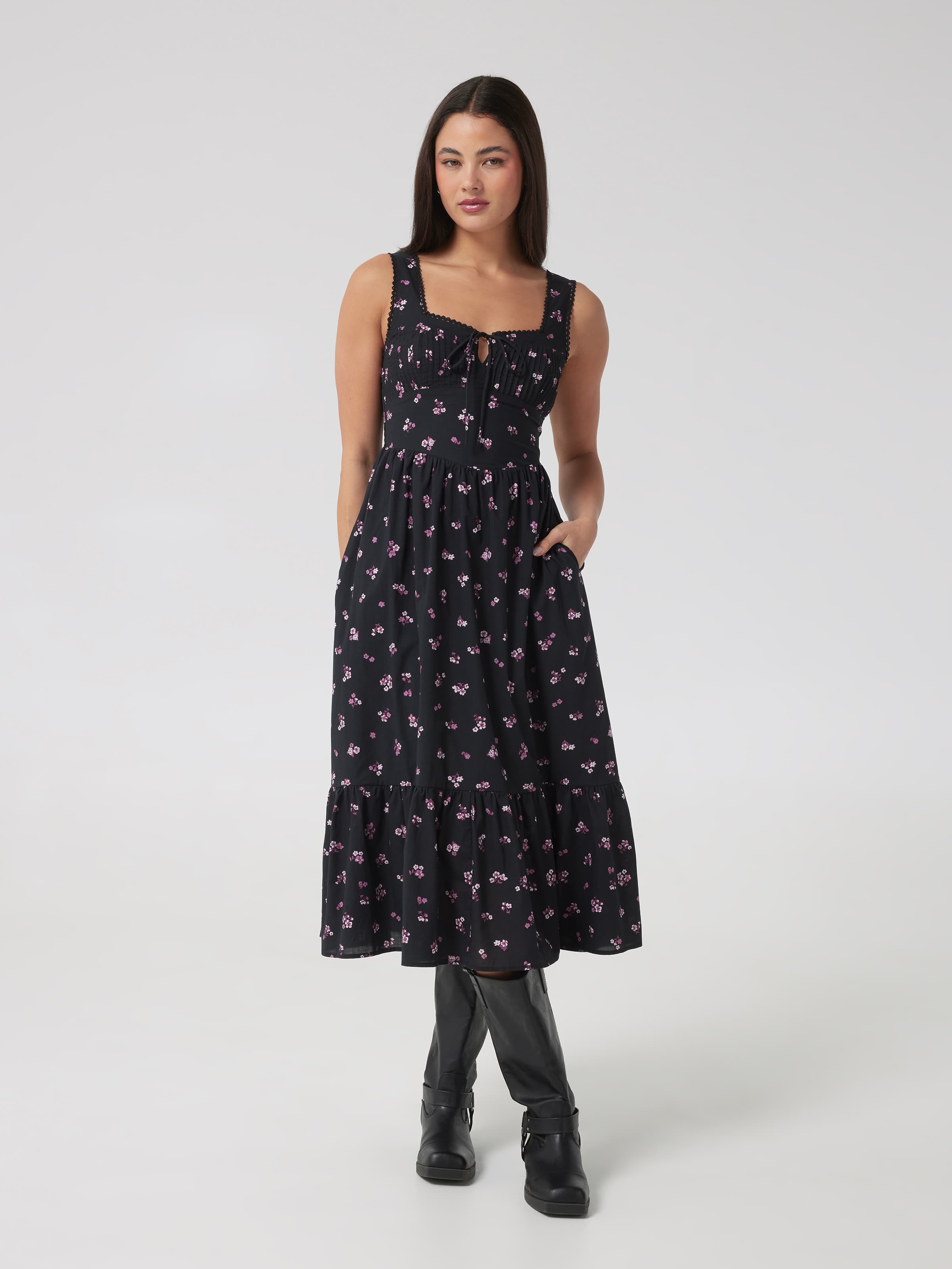 Bree Short Sleeve Strap Dress