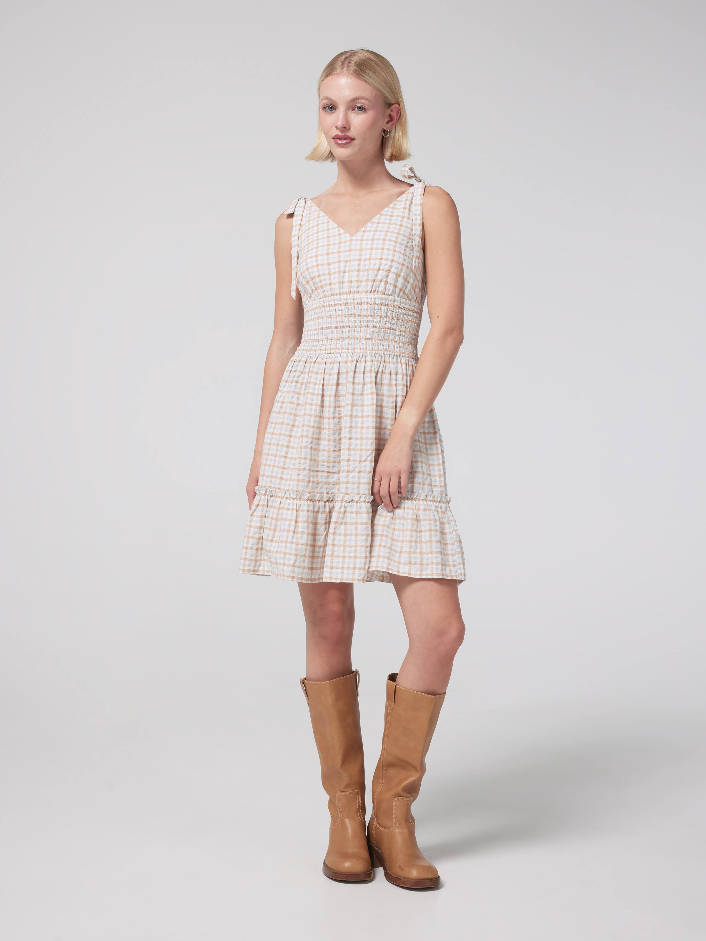 Candi Bow Detail Mini Dress