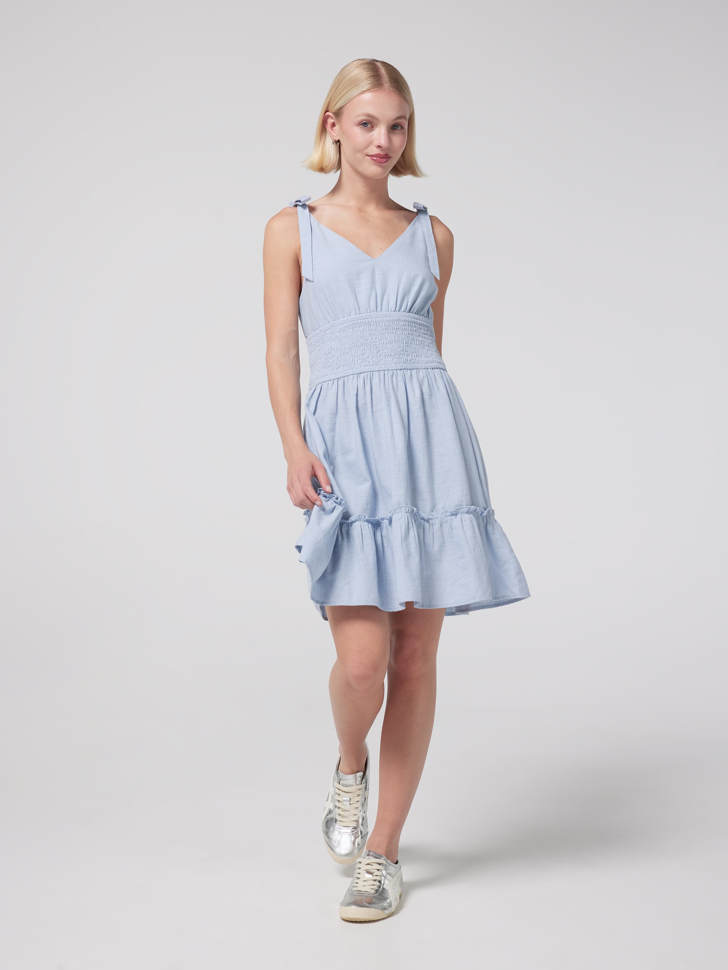 Candi Bow Detail Mini Dress