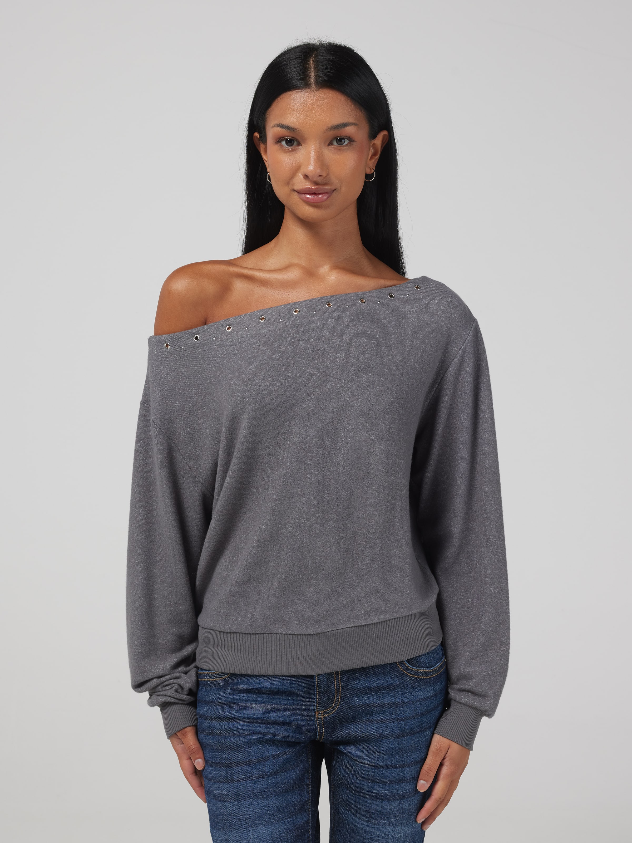 Piper Eyelet Slouchy Top