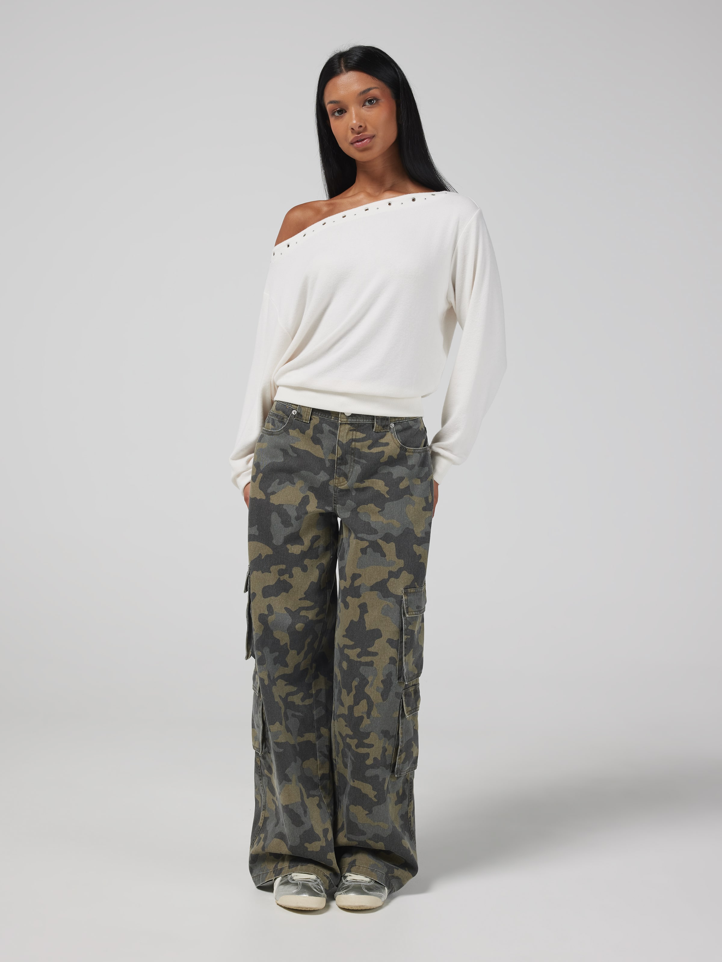 Piper Eyelet Slouchy Top