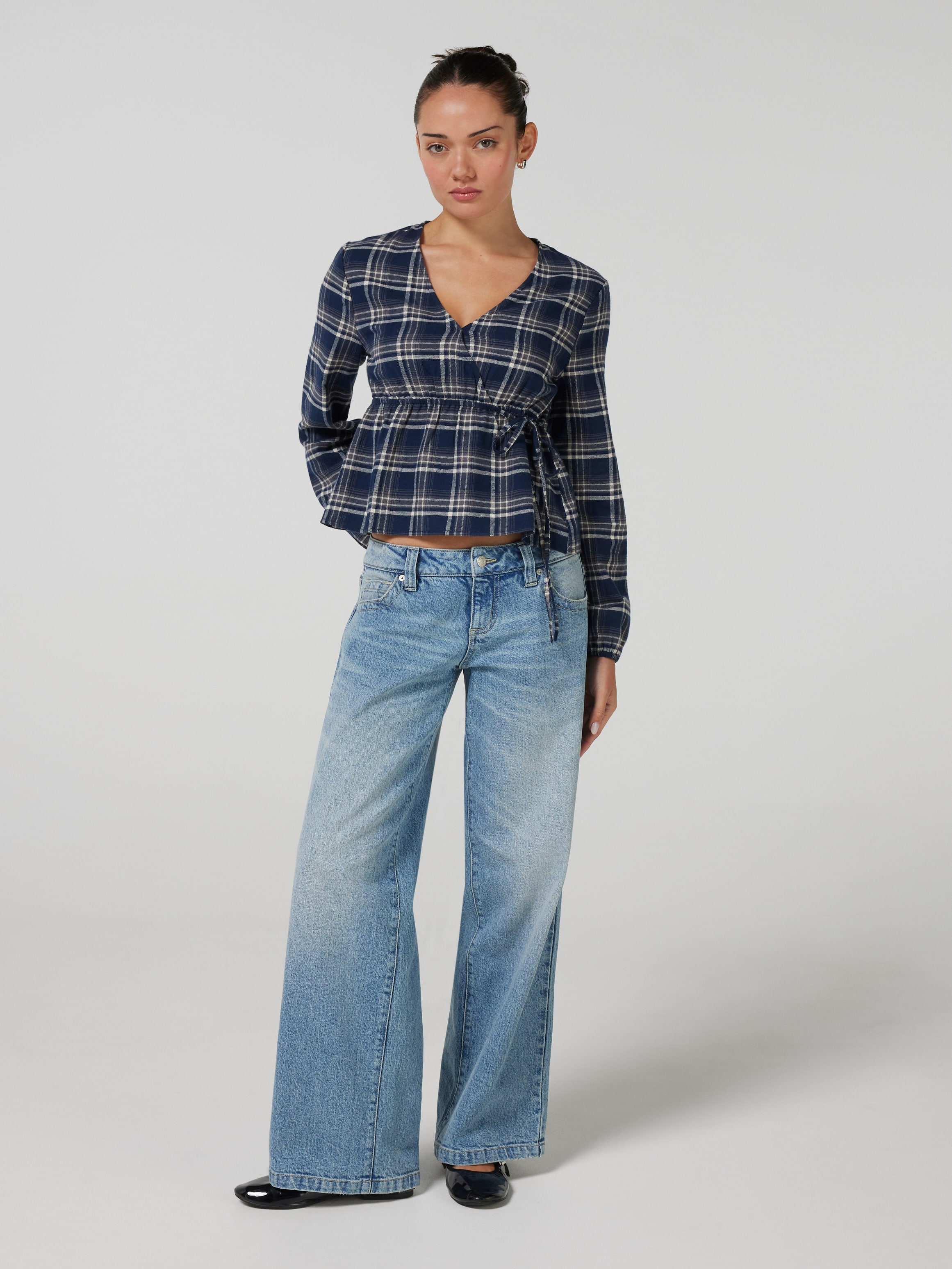 Quinn Crossover Flannel Top