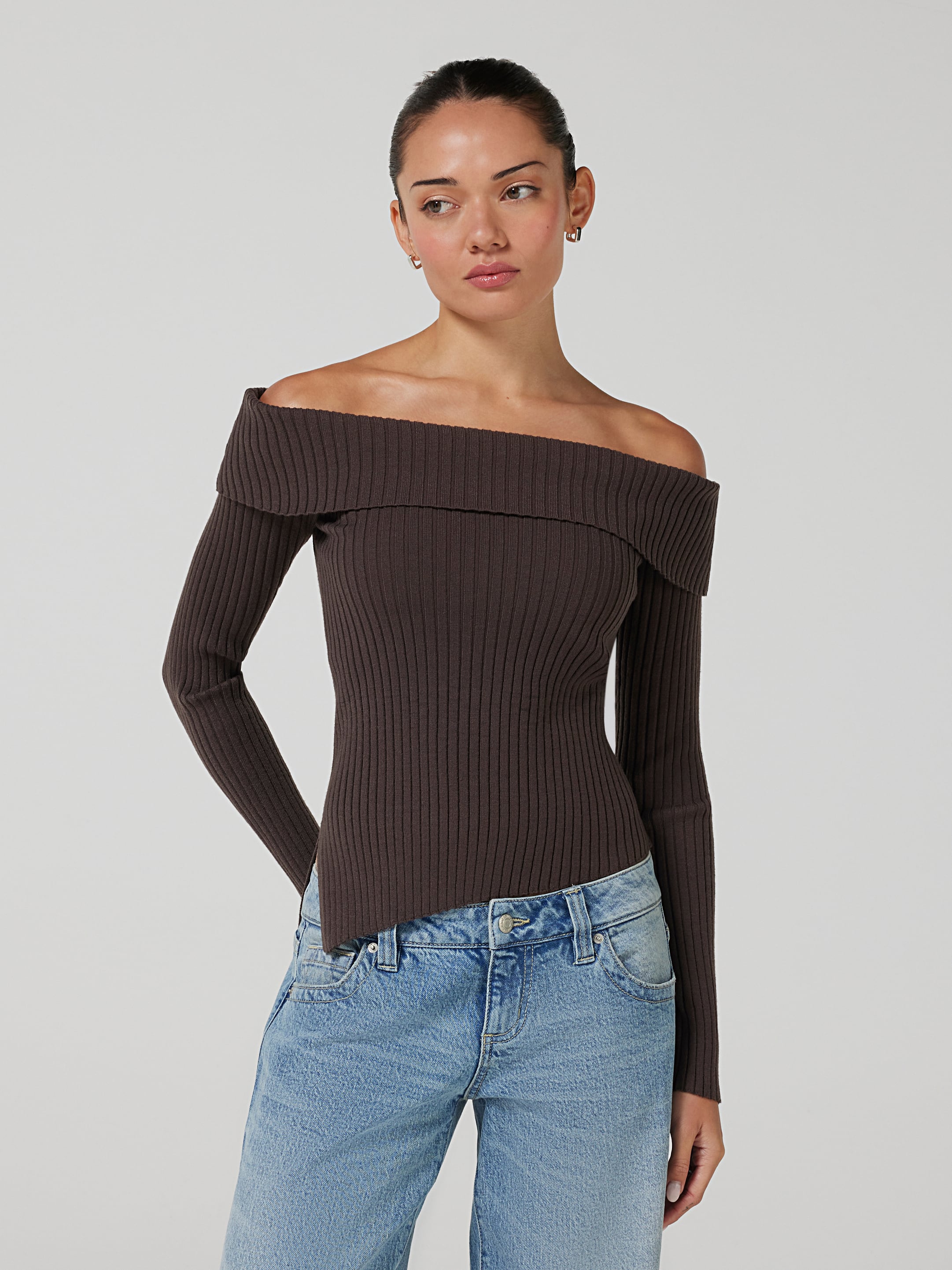 Rose Off Shoulder Long Sleeve Top