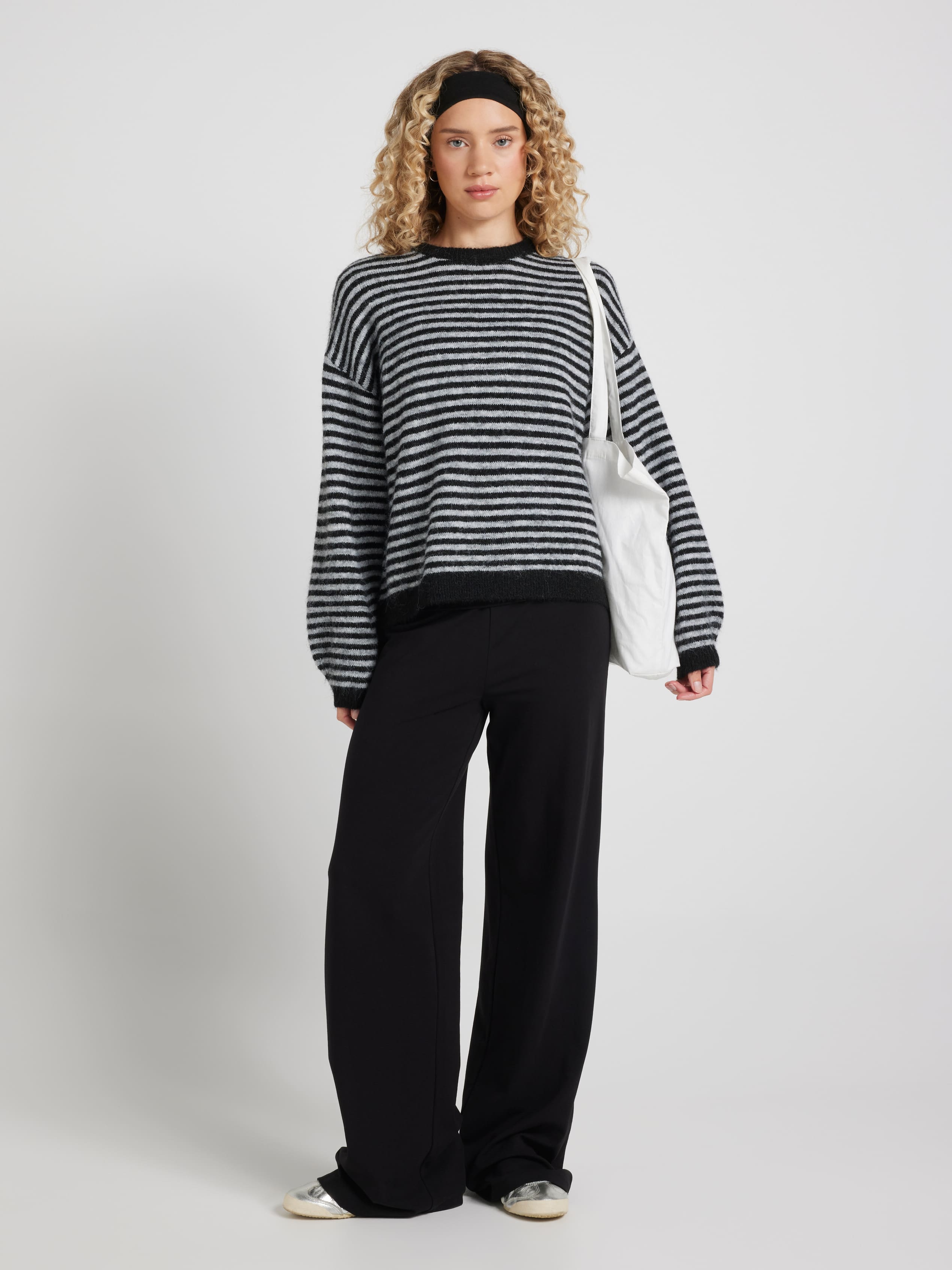 Stripe Slouchy Crew