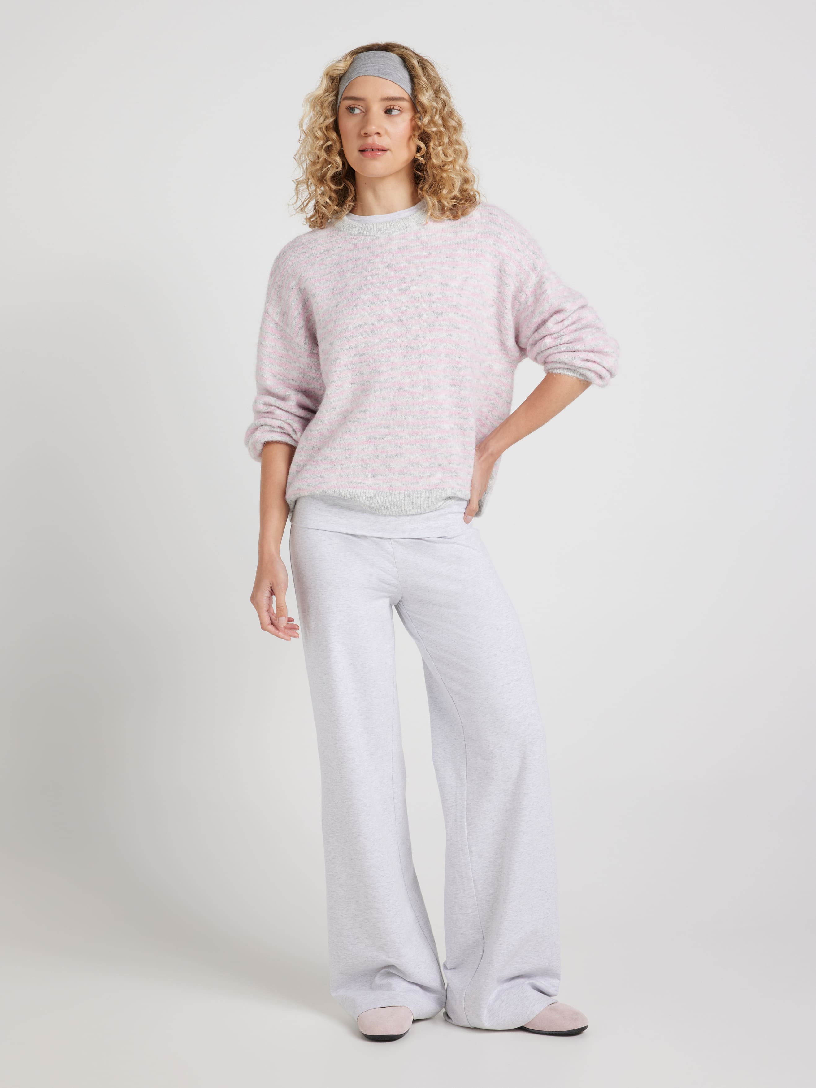 Stripe Slouchy Crew
