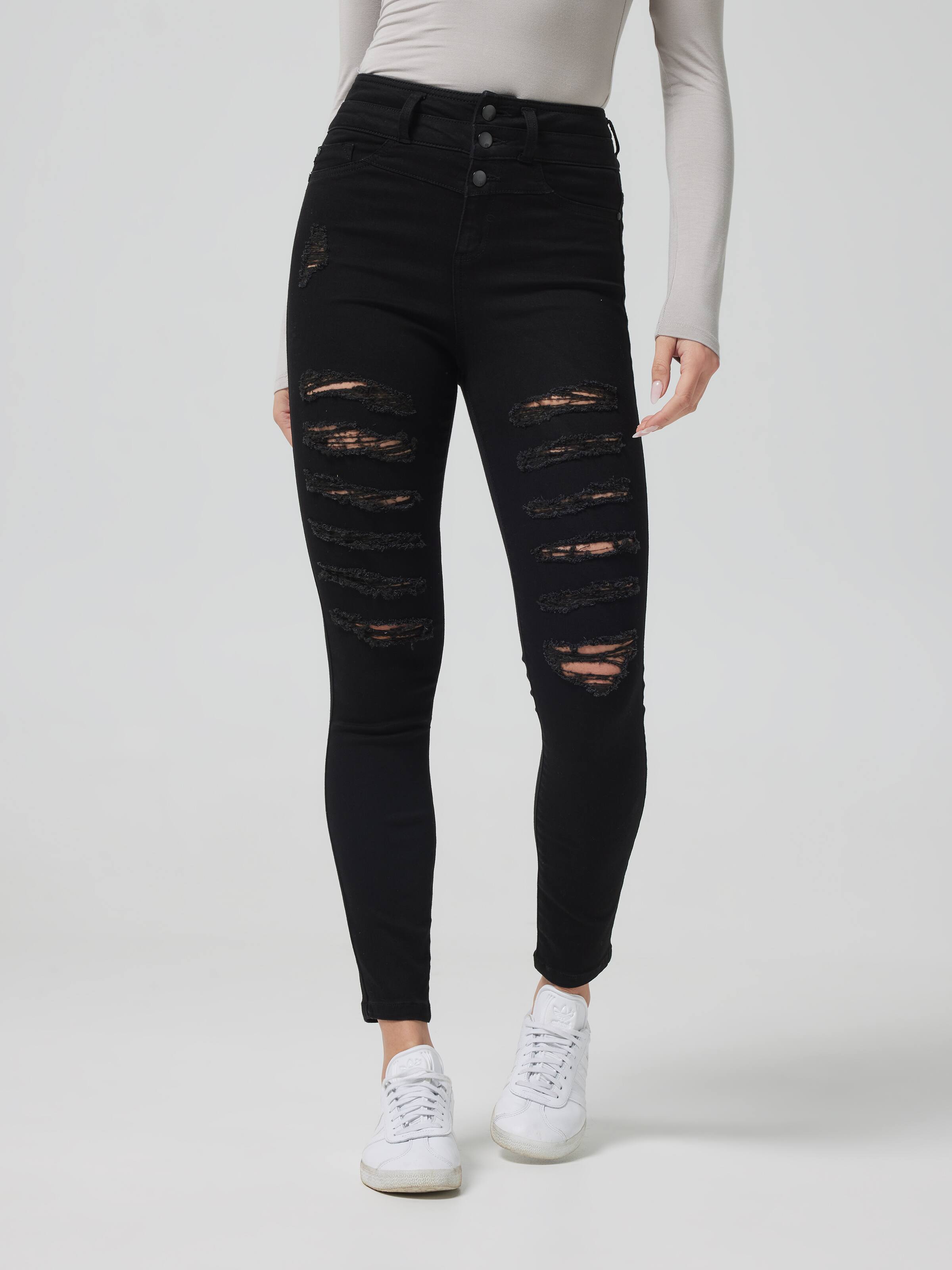 Mia High Rise Skinny Ripped Jean