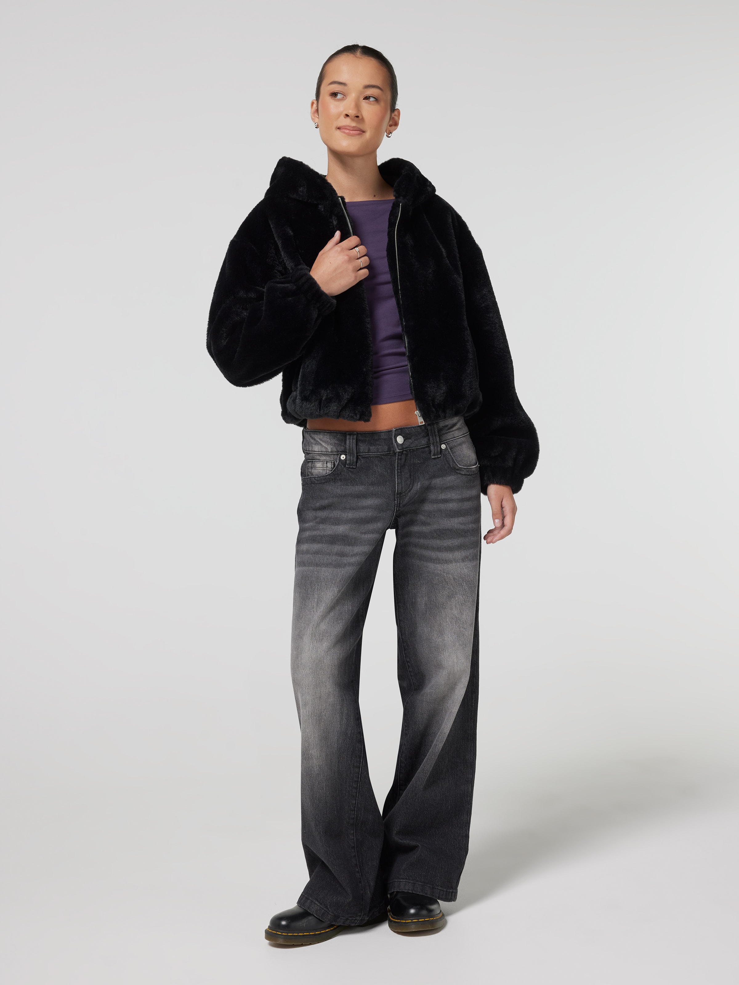 Faux Fur Hooded Jacket