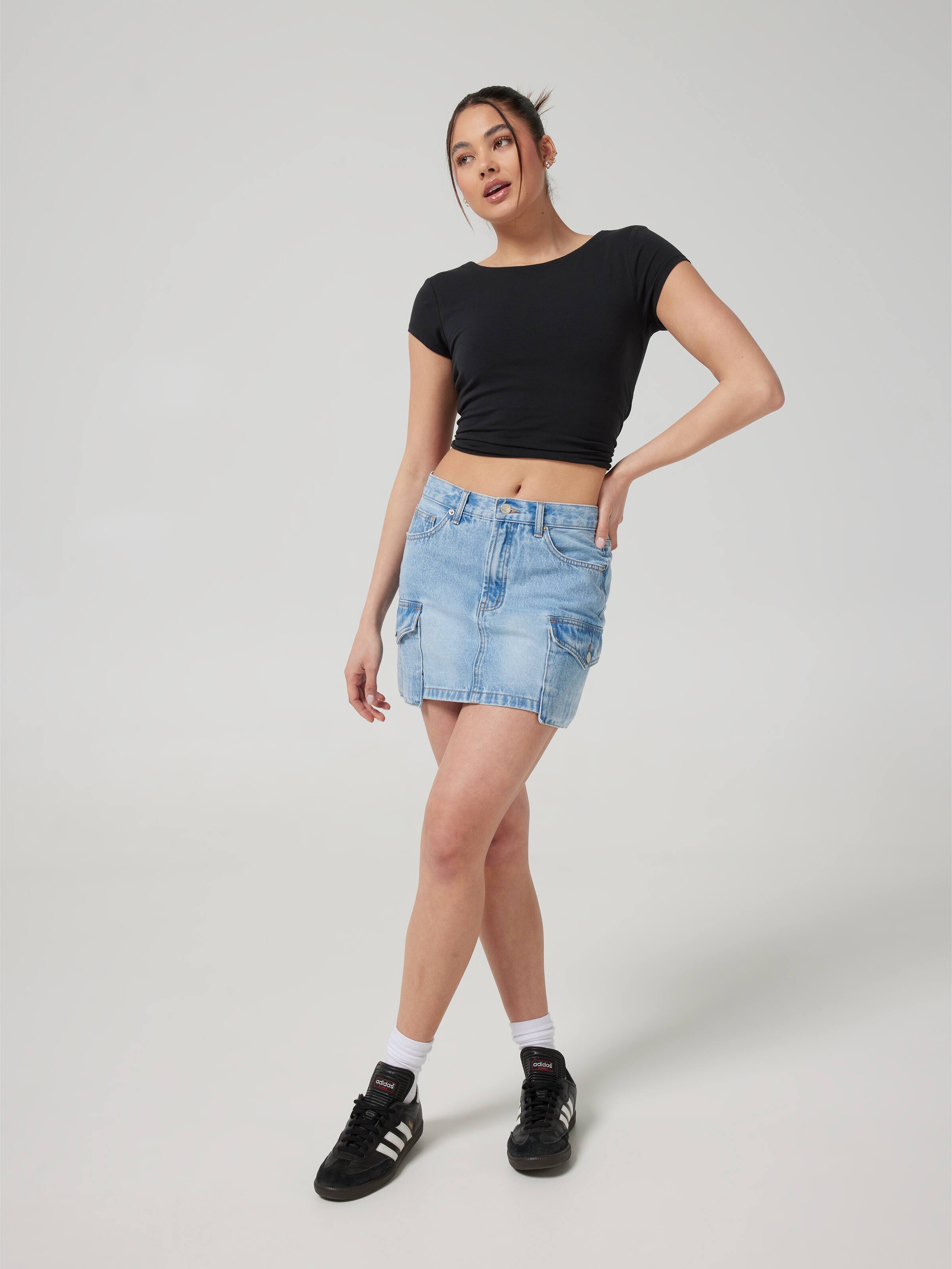 Denim Pocket Mini Skirt