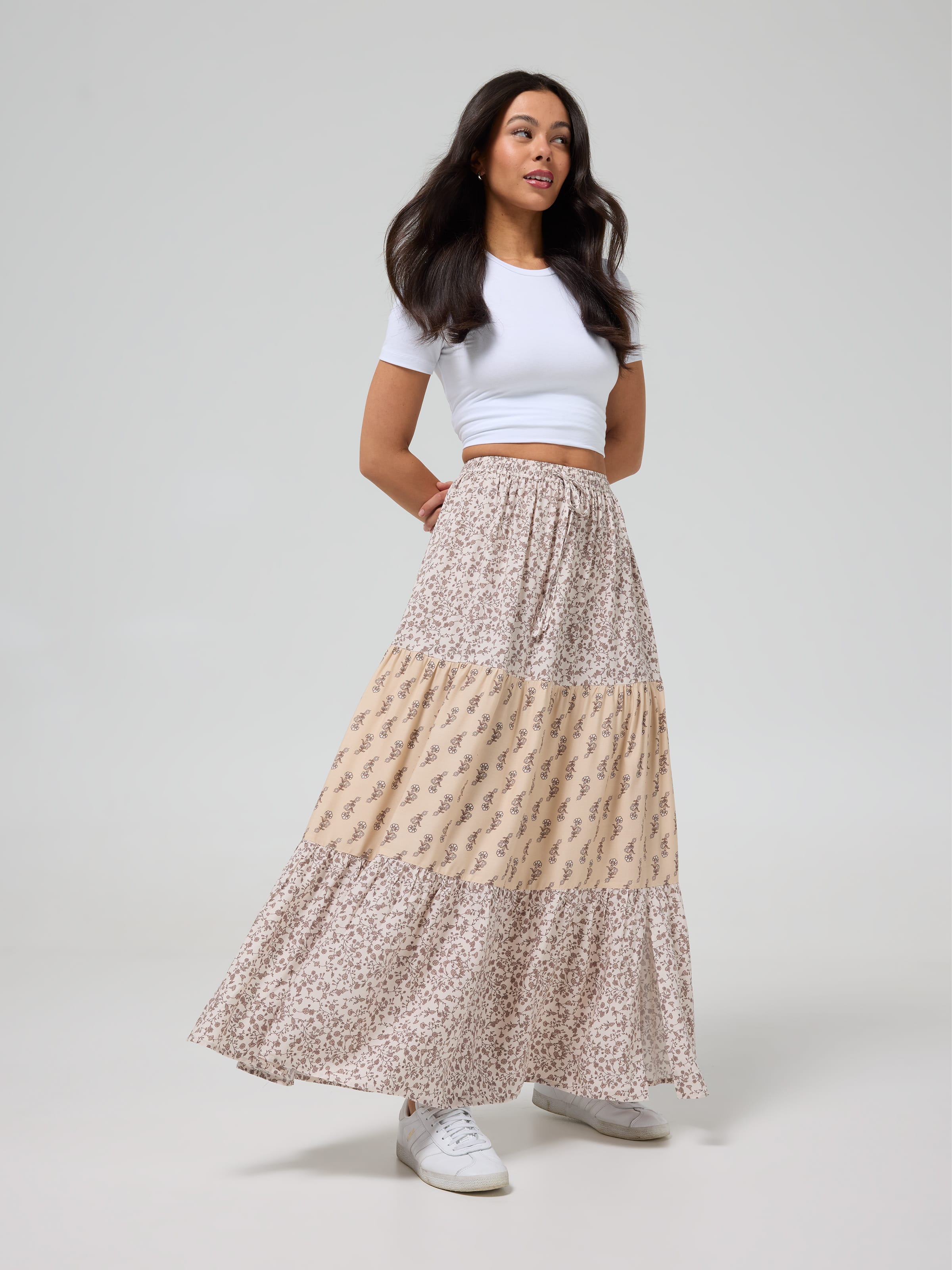 Spliced Maxi Skirt