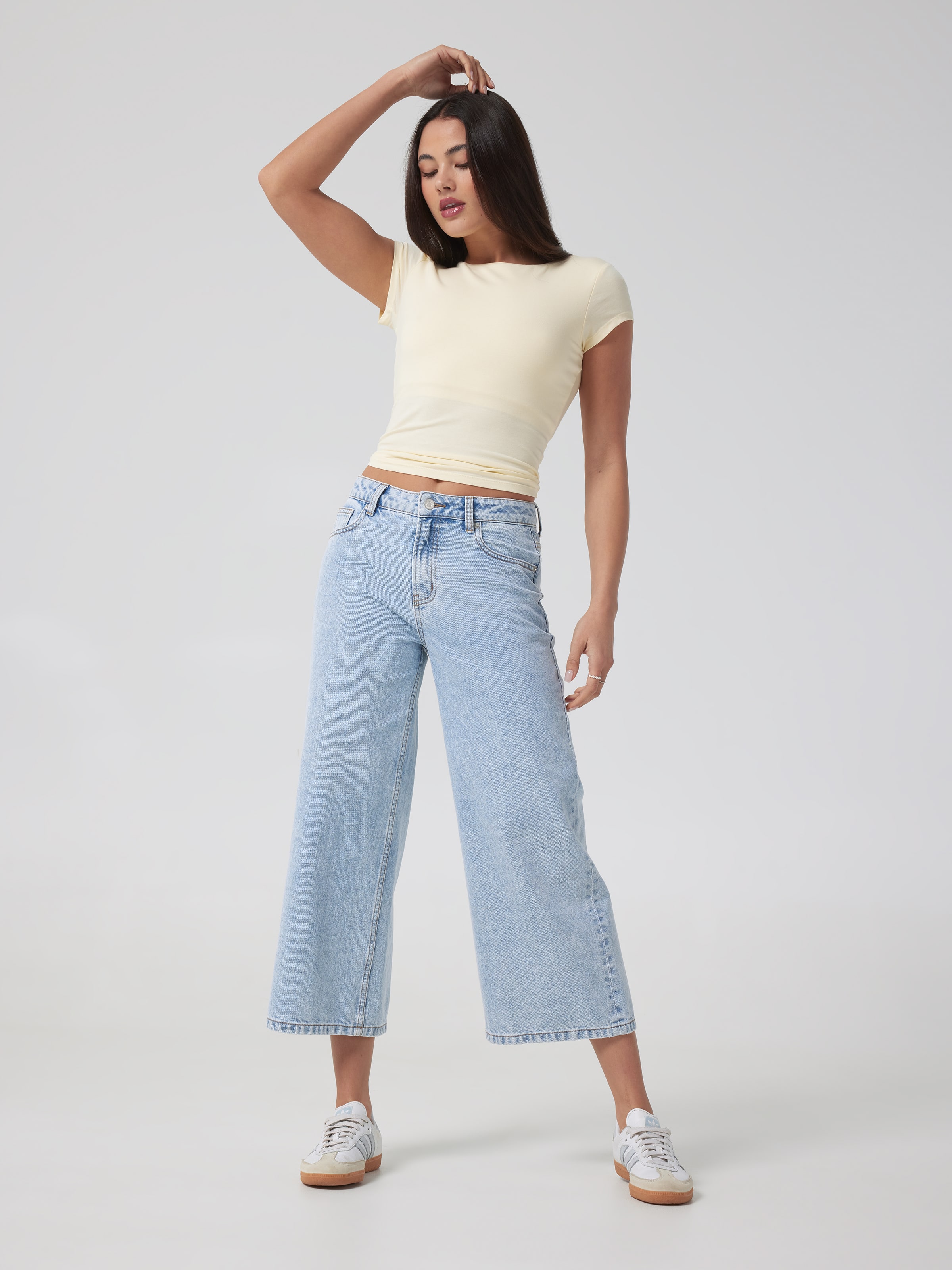 Cassie Crop Wide Leg Jean