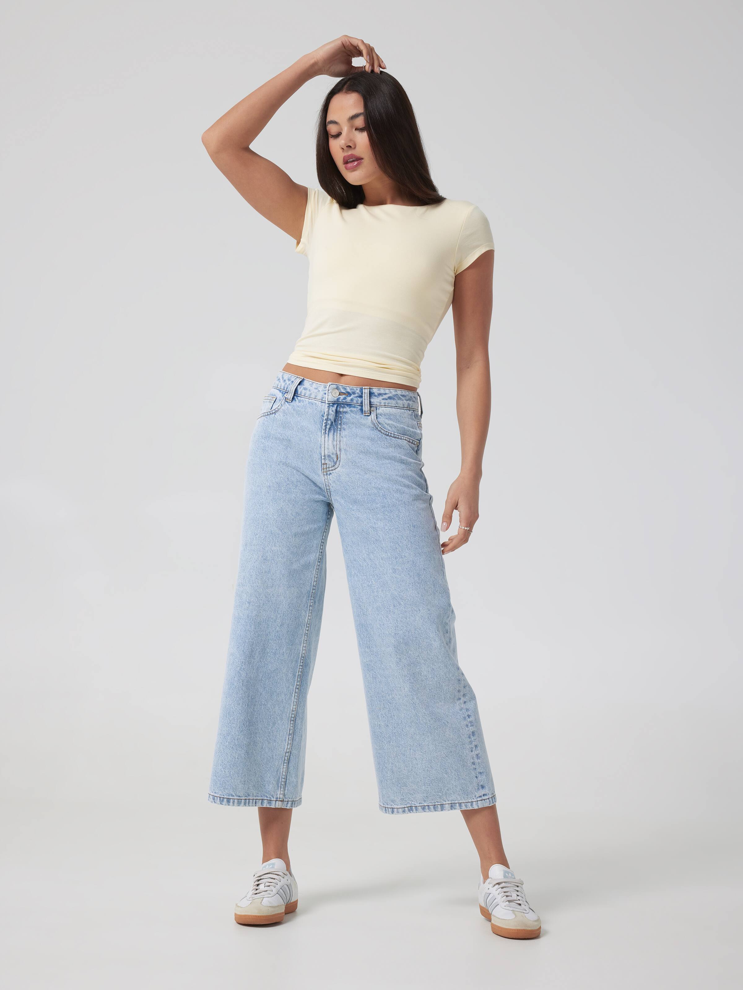 Cassie Crop Wide Leg Jean