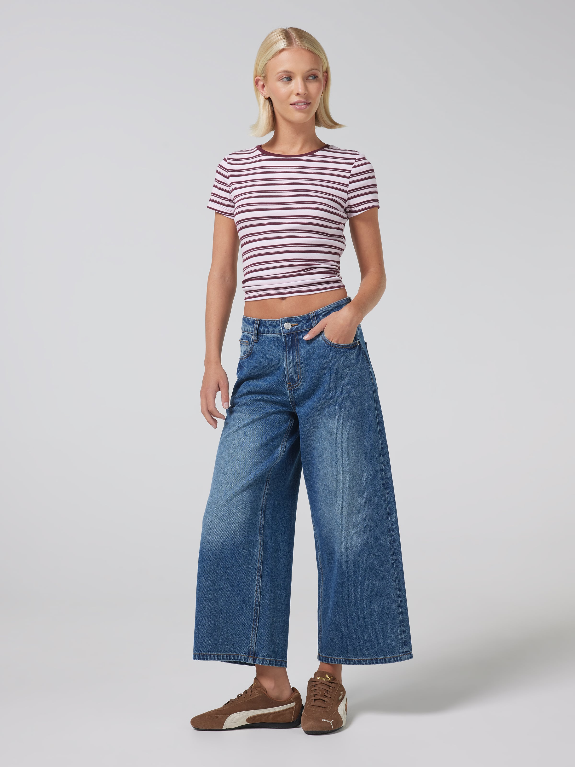 Cassie Crop Wide Leg Jean