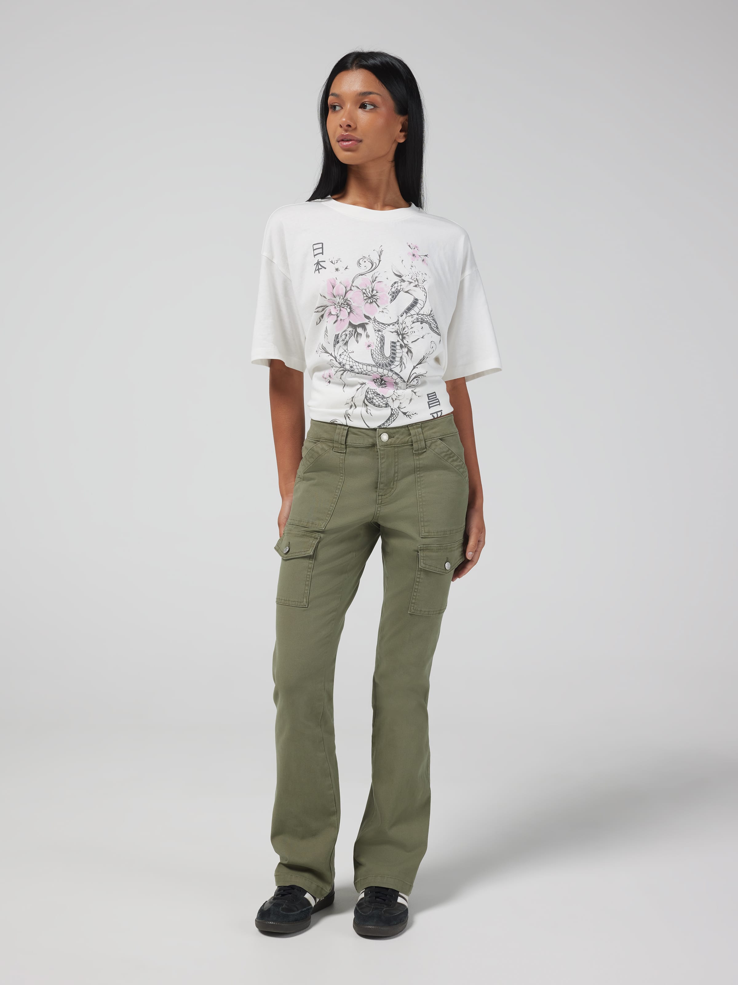 Ash Ultra Low Cargo Bootcut