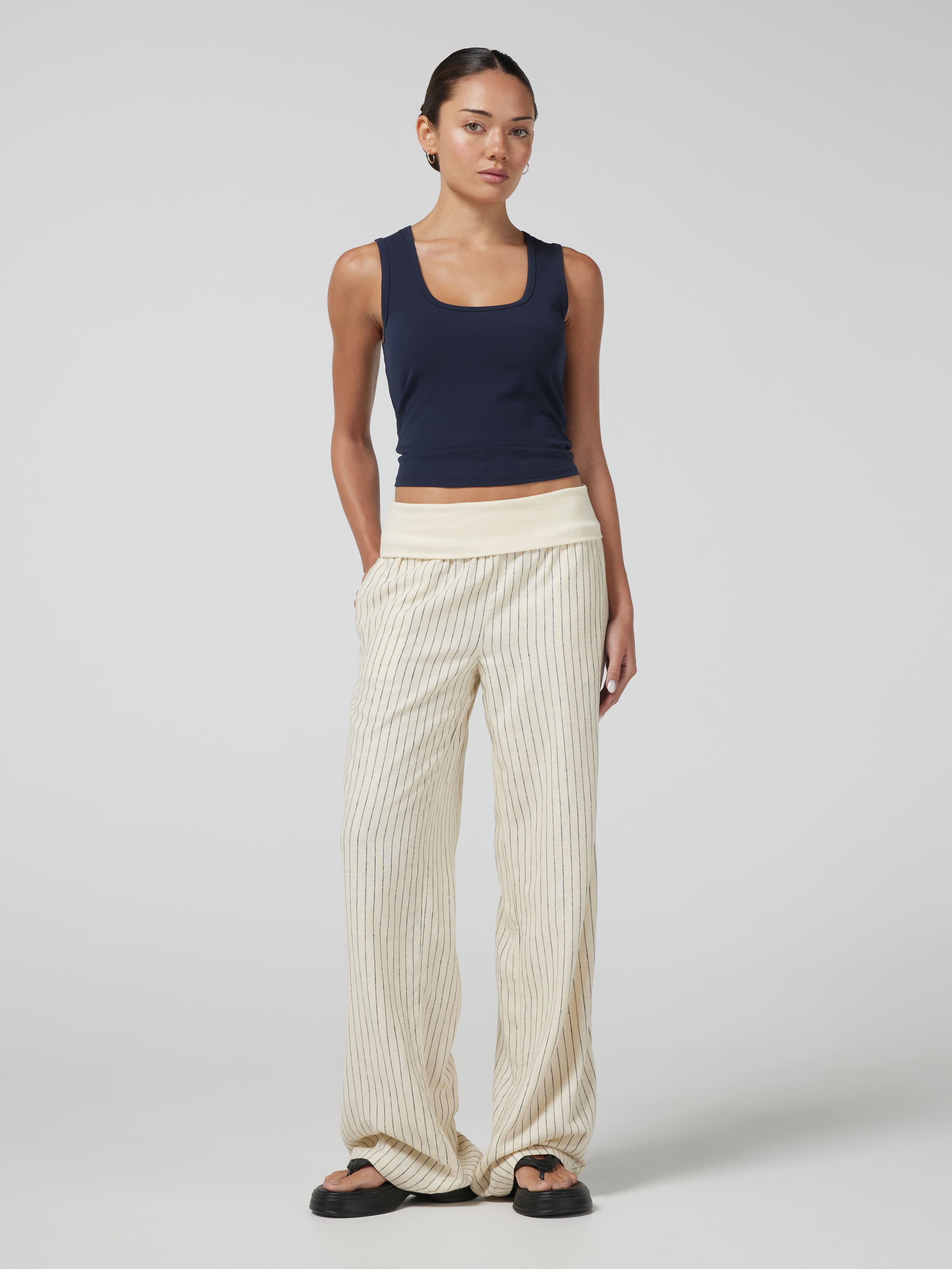 Drift Rollover Linen Pant