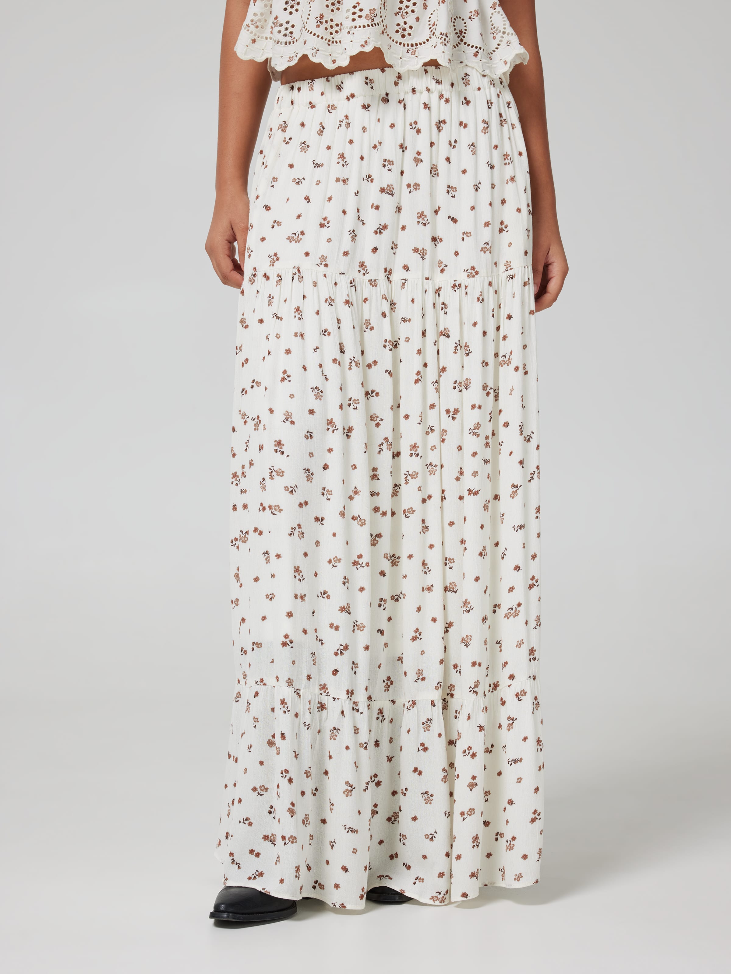 W Taya Tiered Maxi Skirt