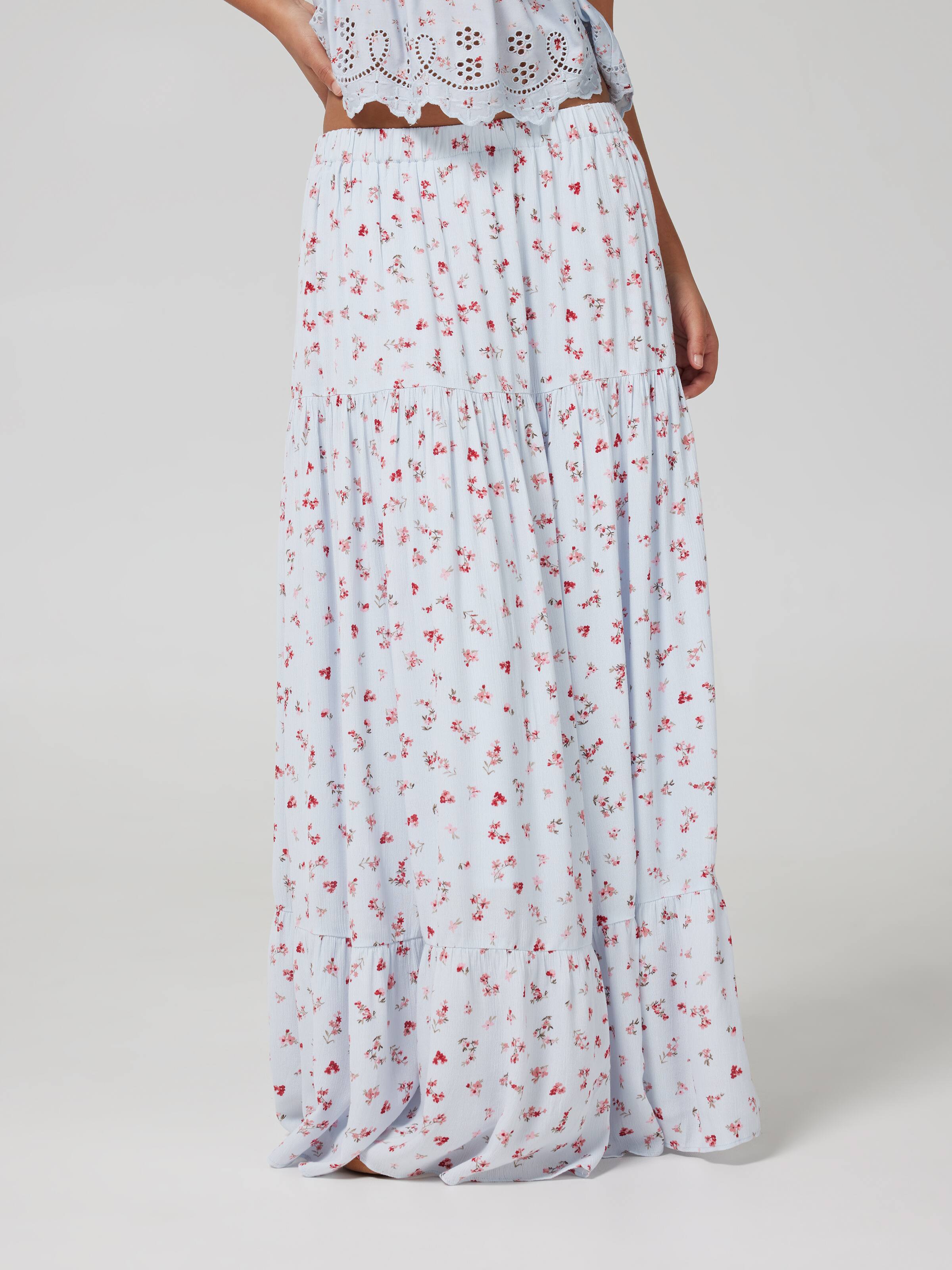 W Taya Tiered Maxi Skirt