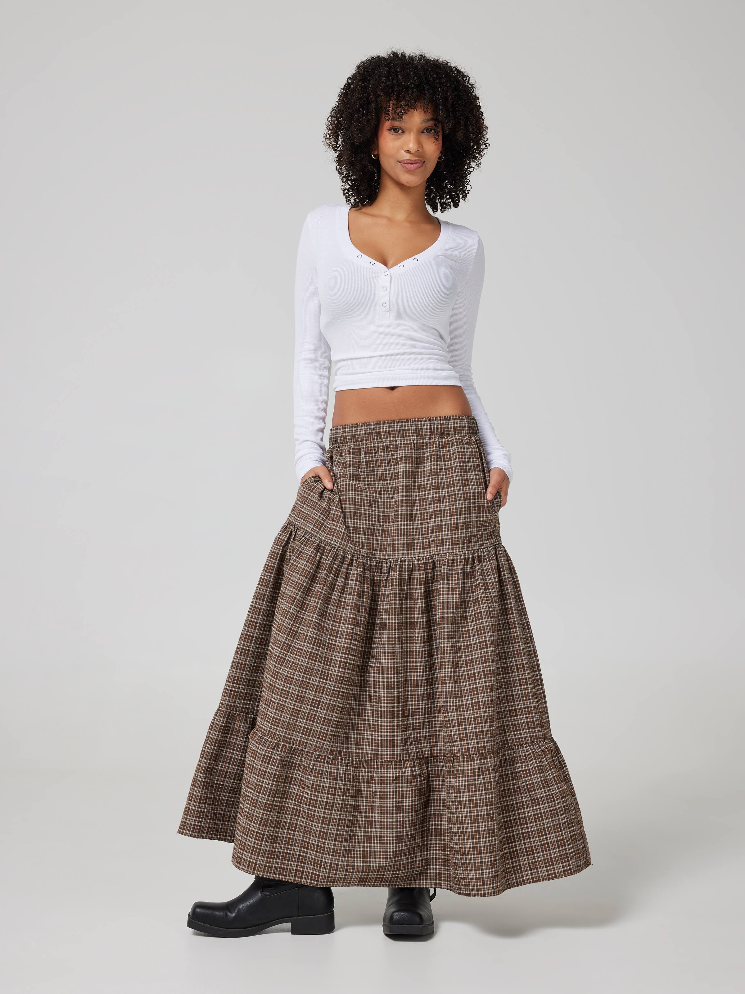 Tiered Maxi Skirt