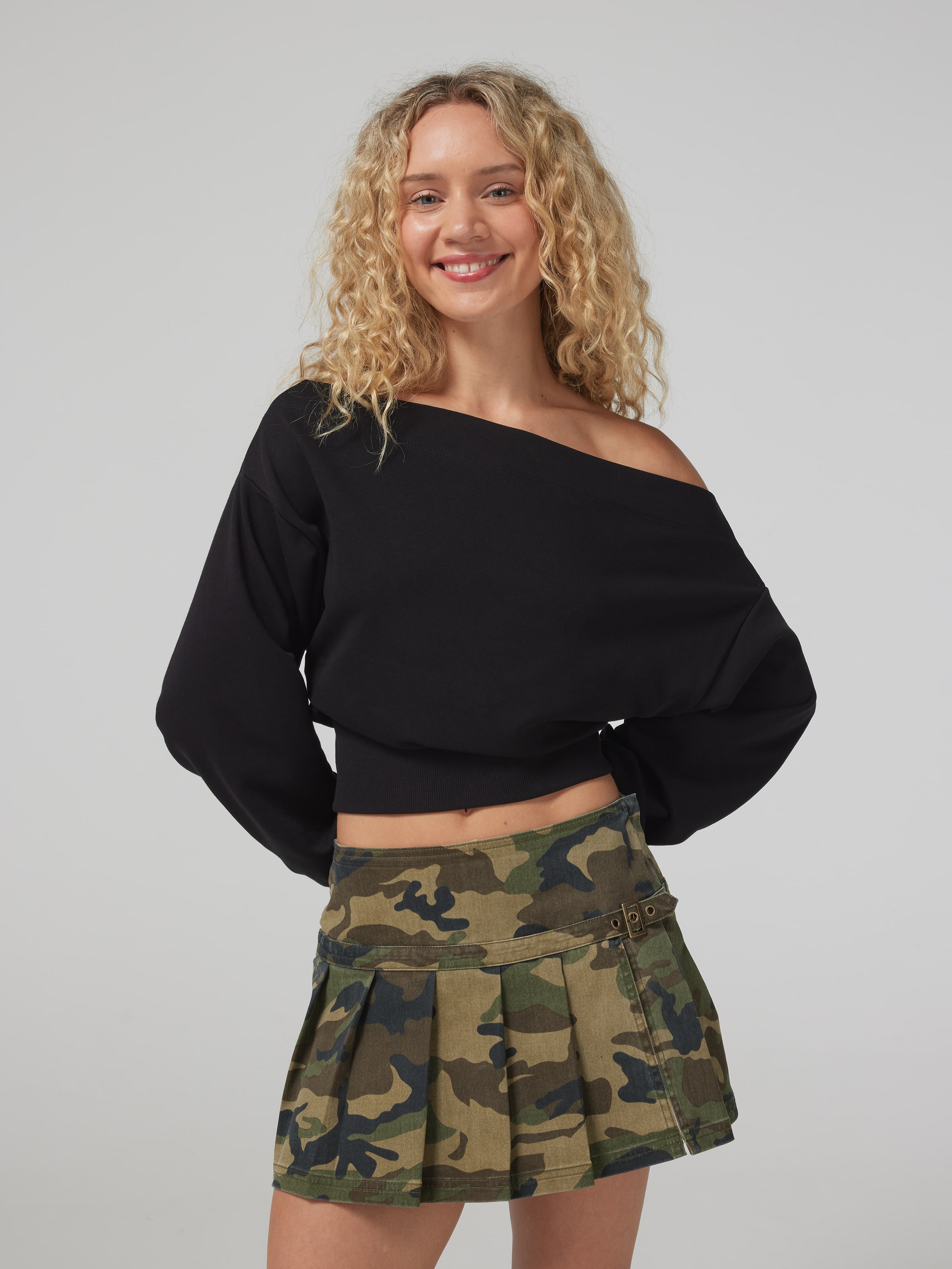 Piper Pleat Denim Skort