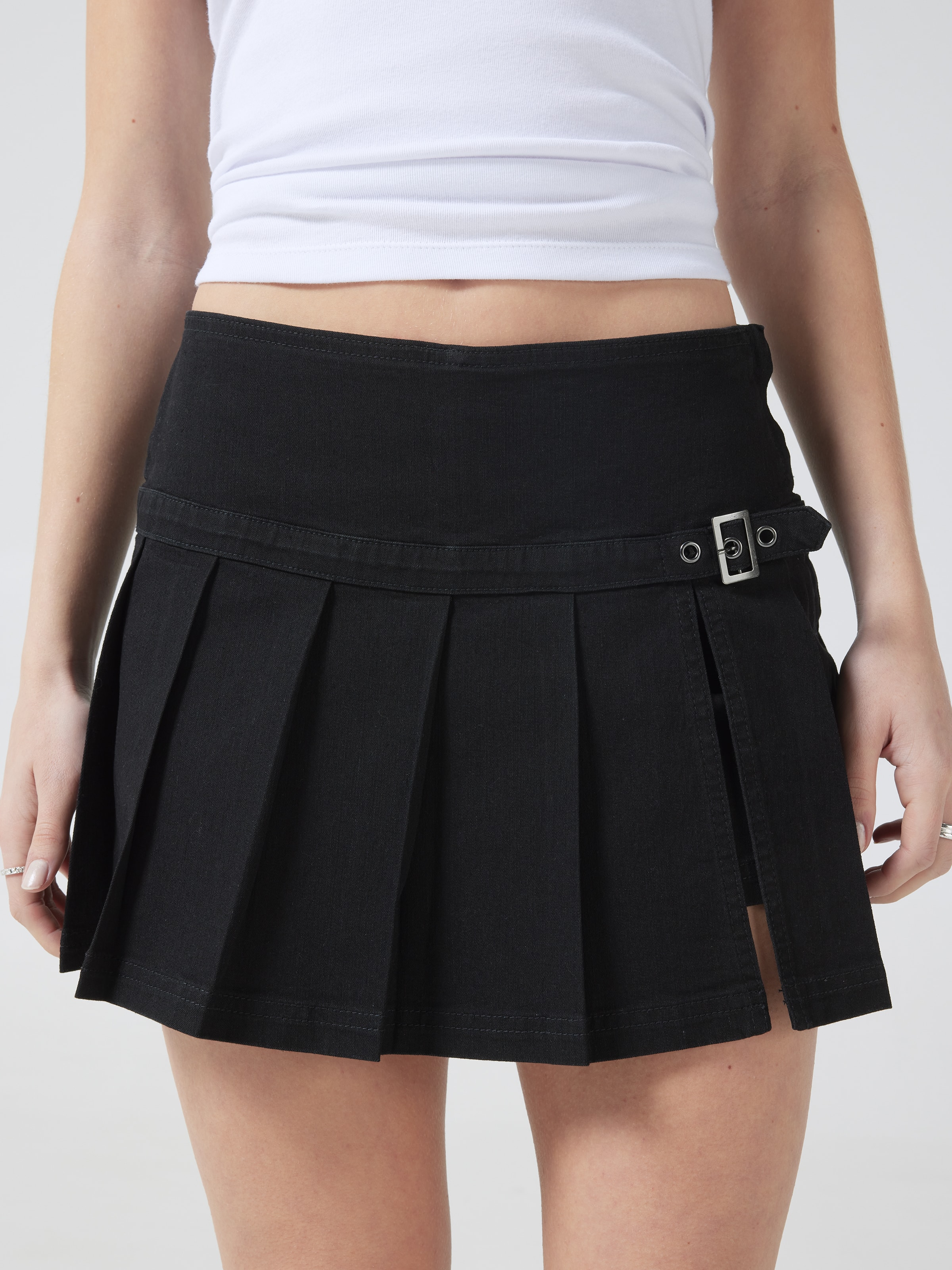 Piper Pleat Denim Skort