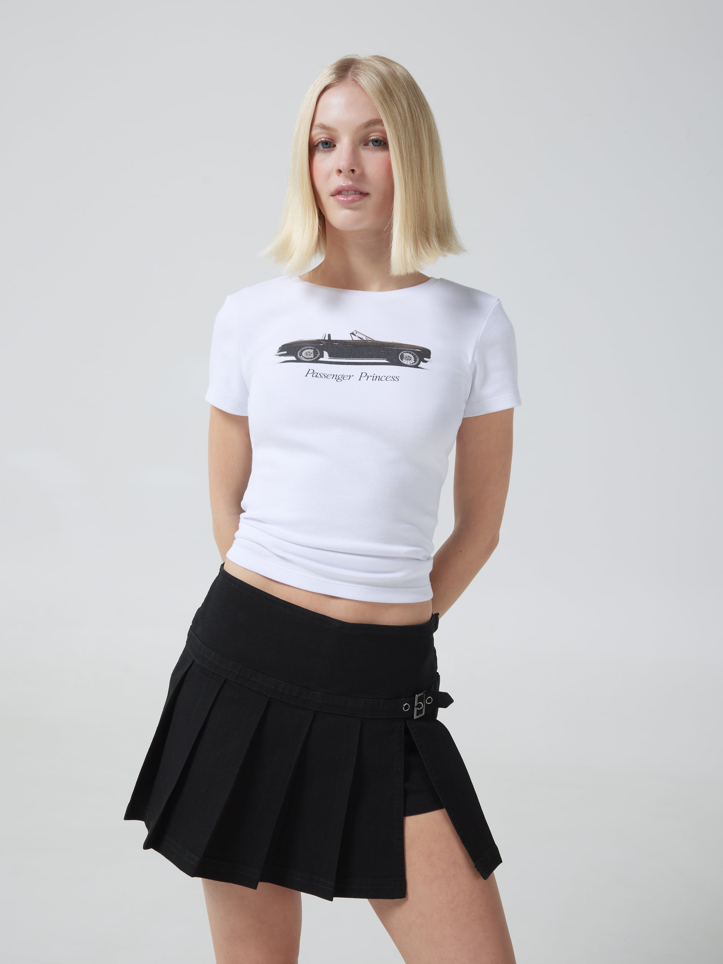 Piper Pleat Denim Skort