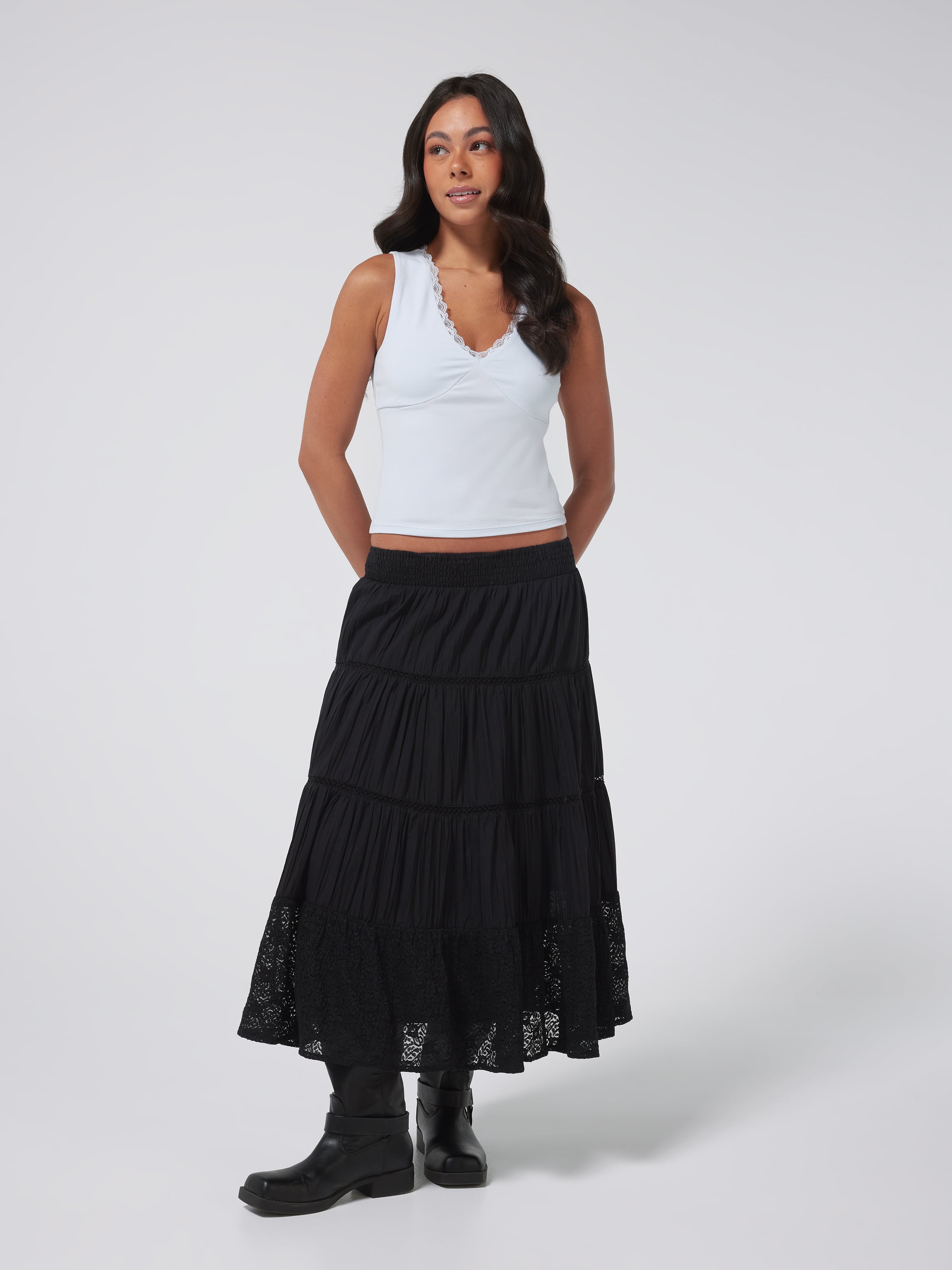 Willa Boho Midi Skirt