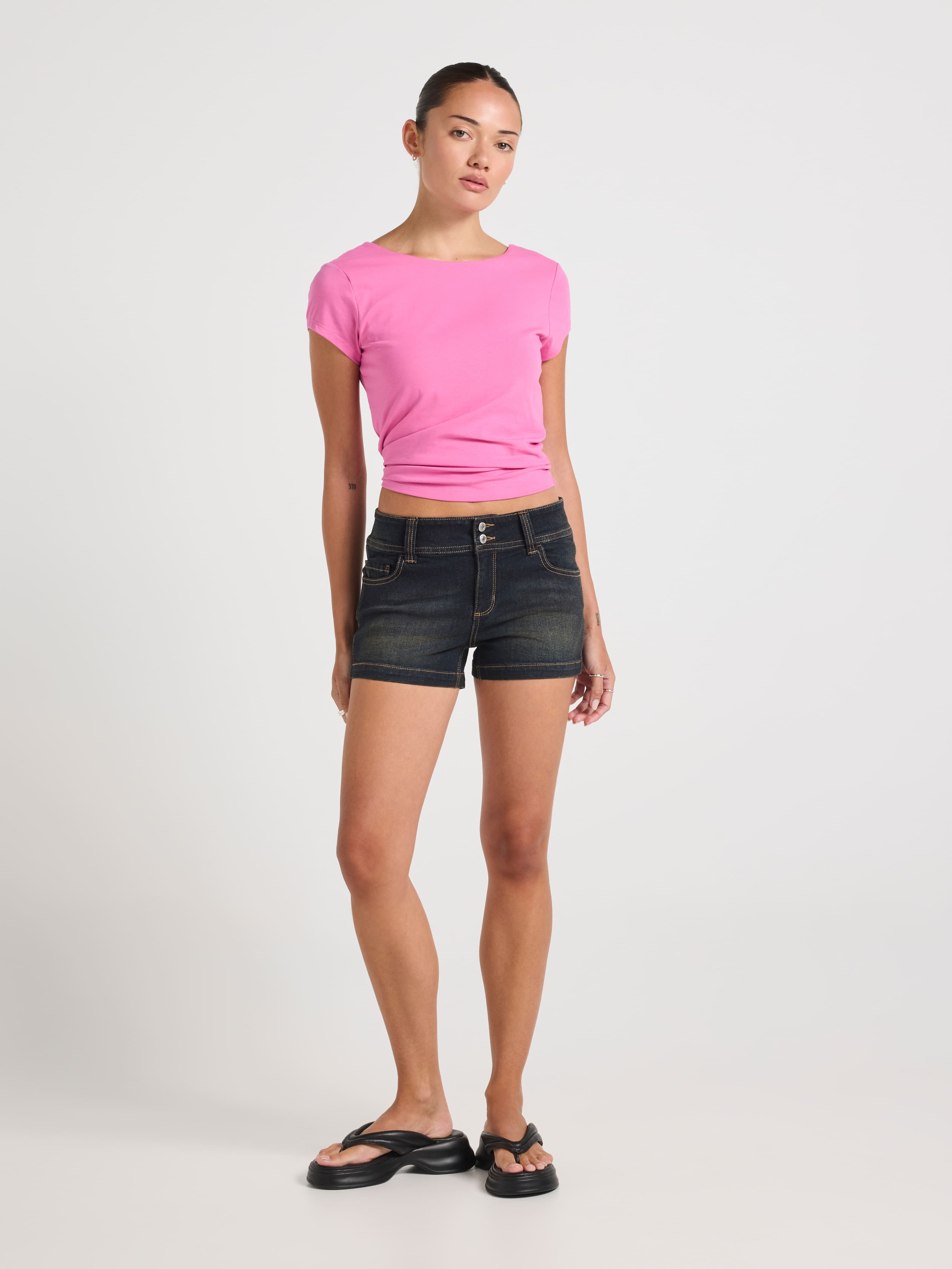 Lindsey Micro Denim Short