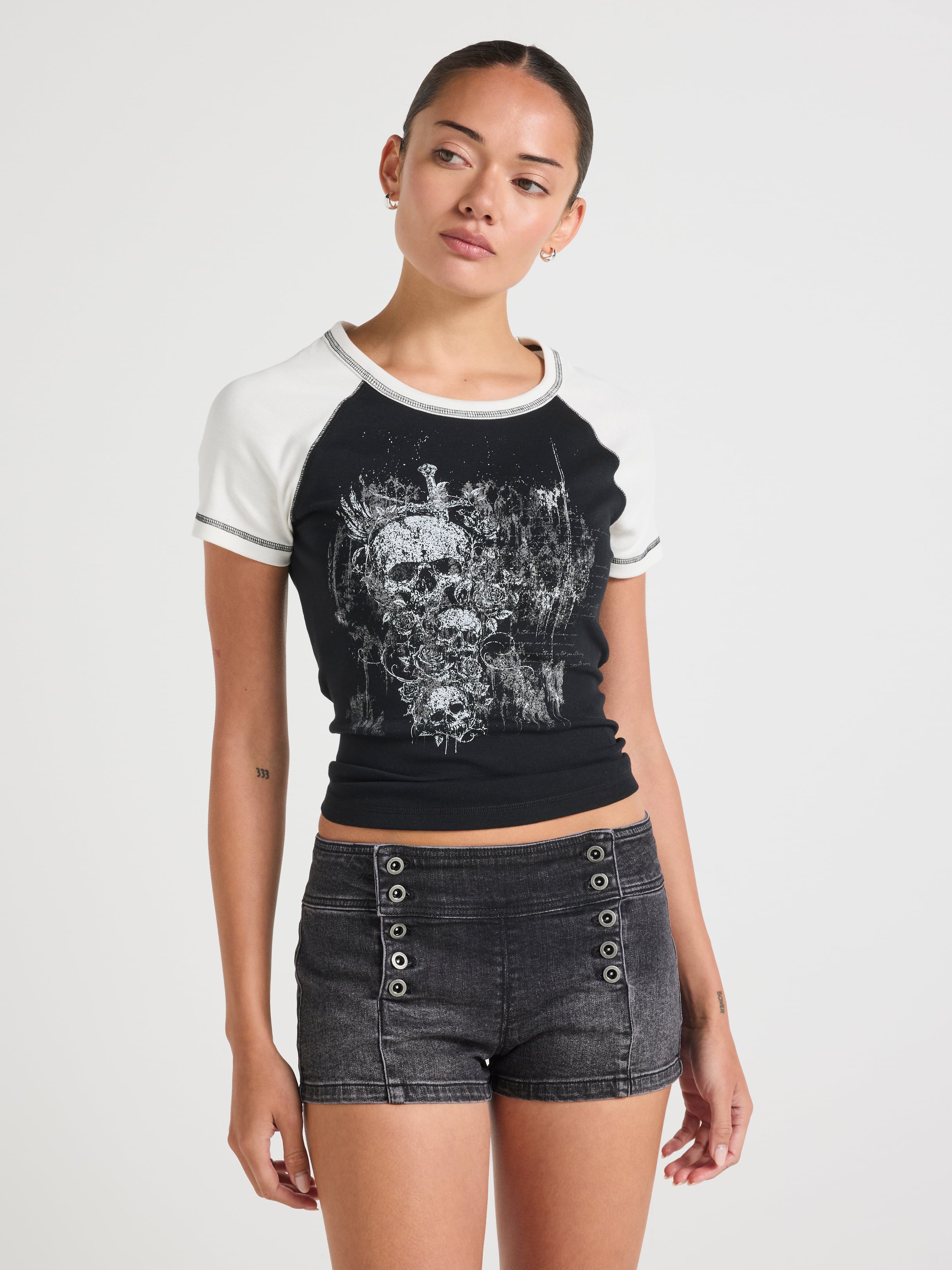 Betty Military Denim Short