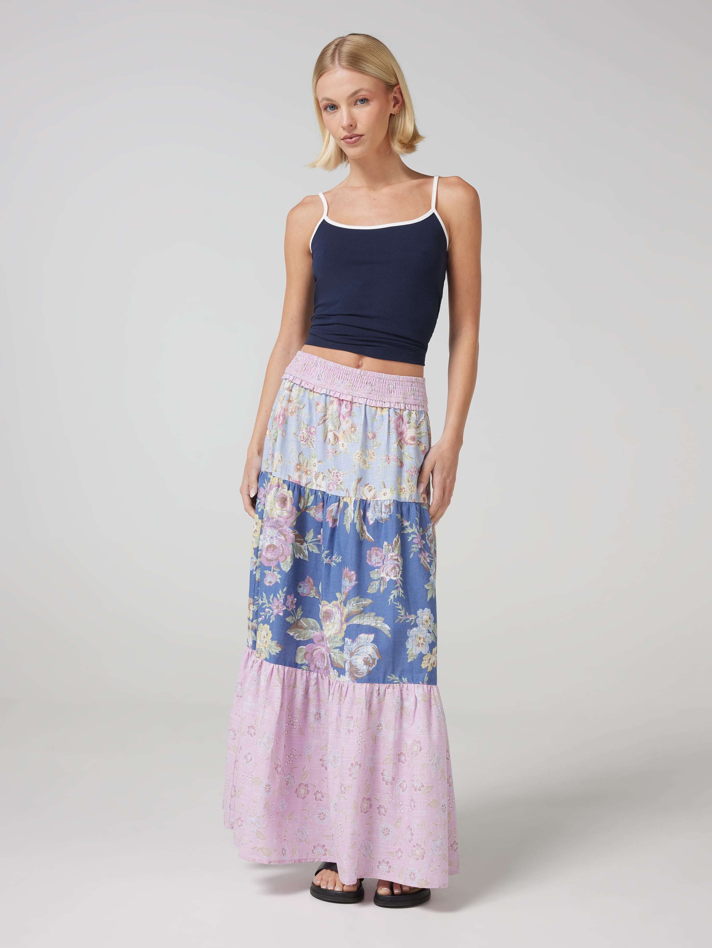 Zara Tiered Maxi Skirt