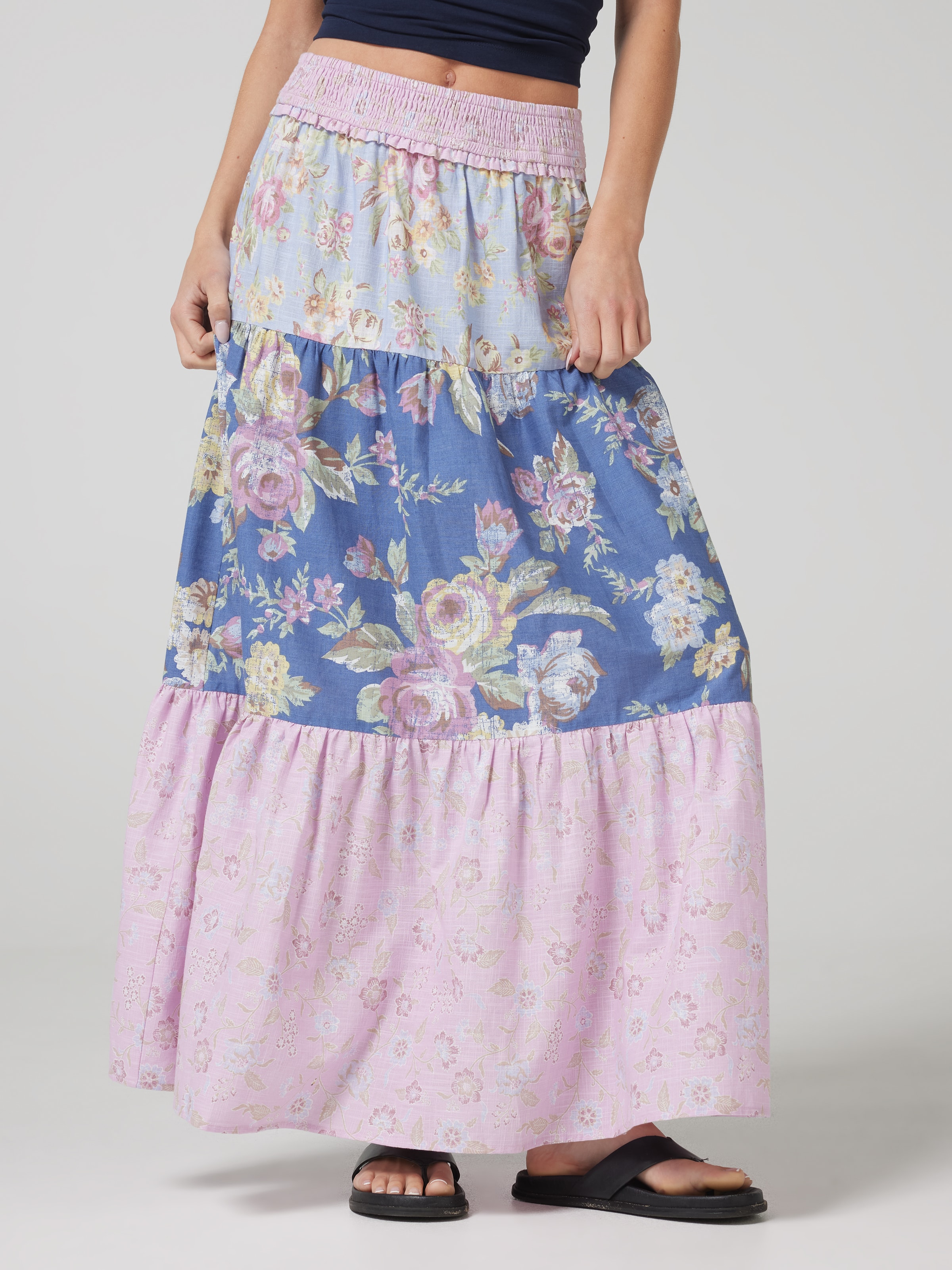 Zara Tiered Maxi Skirt