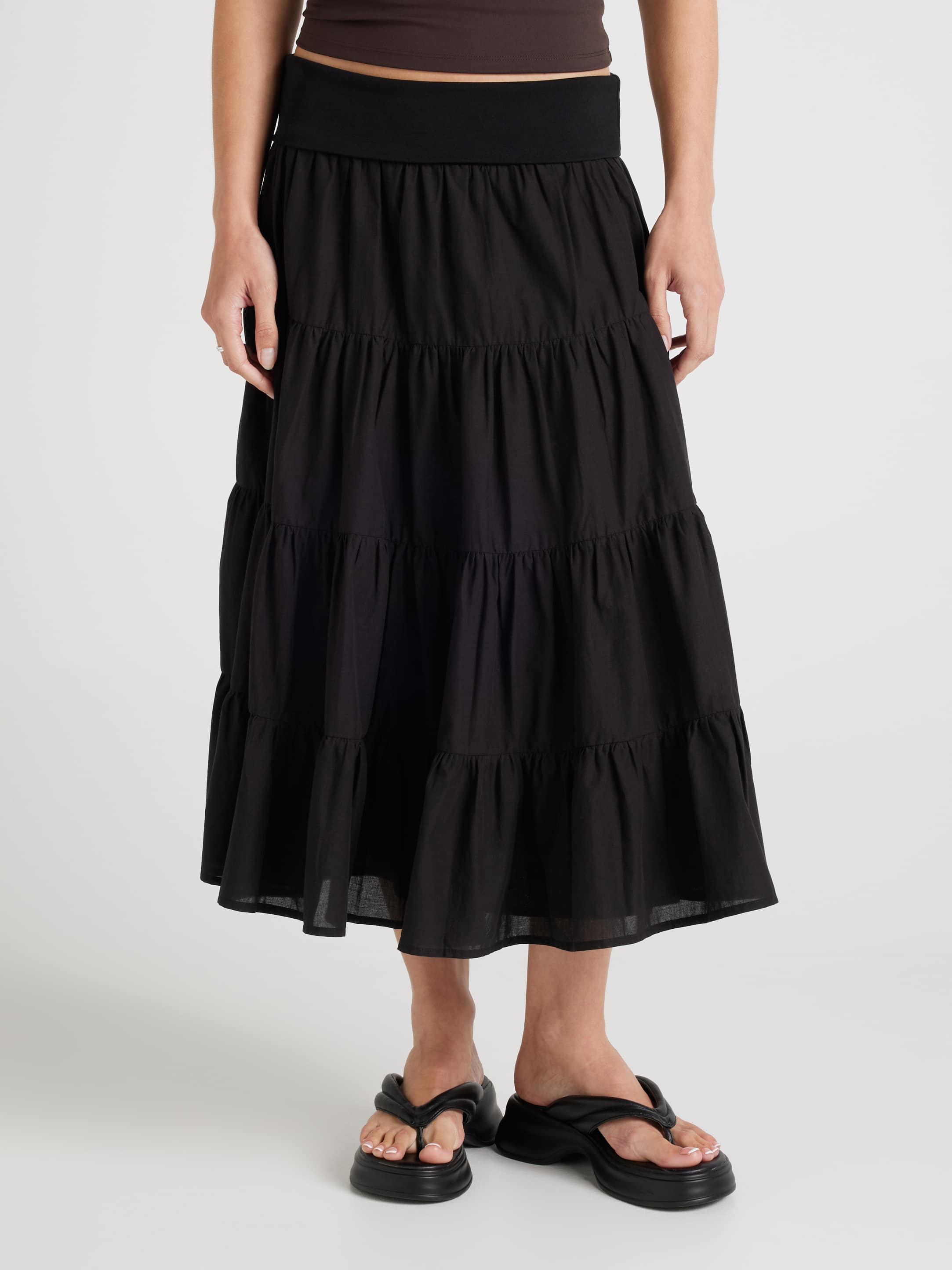 Drift Rollover Midi Skirt