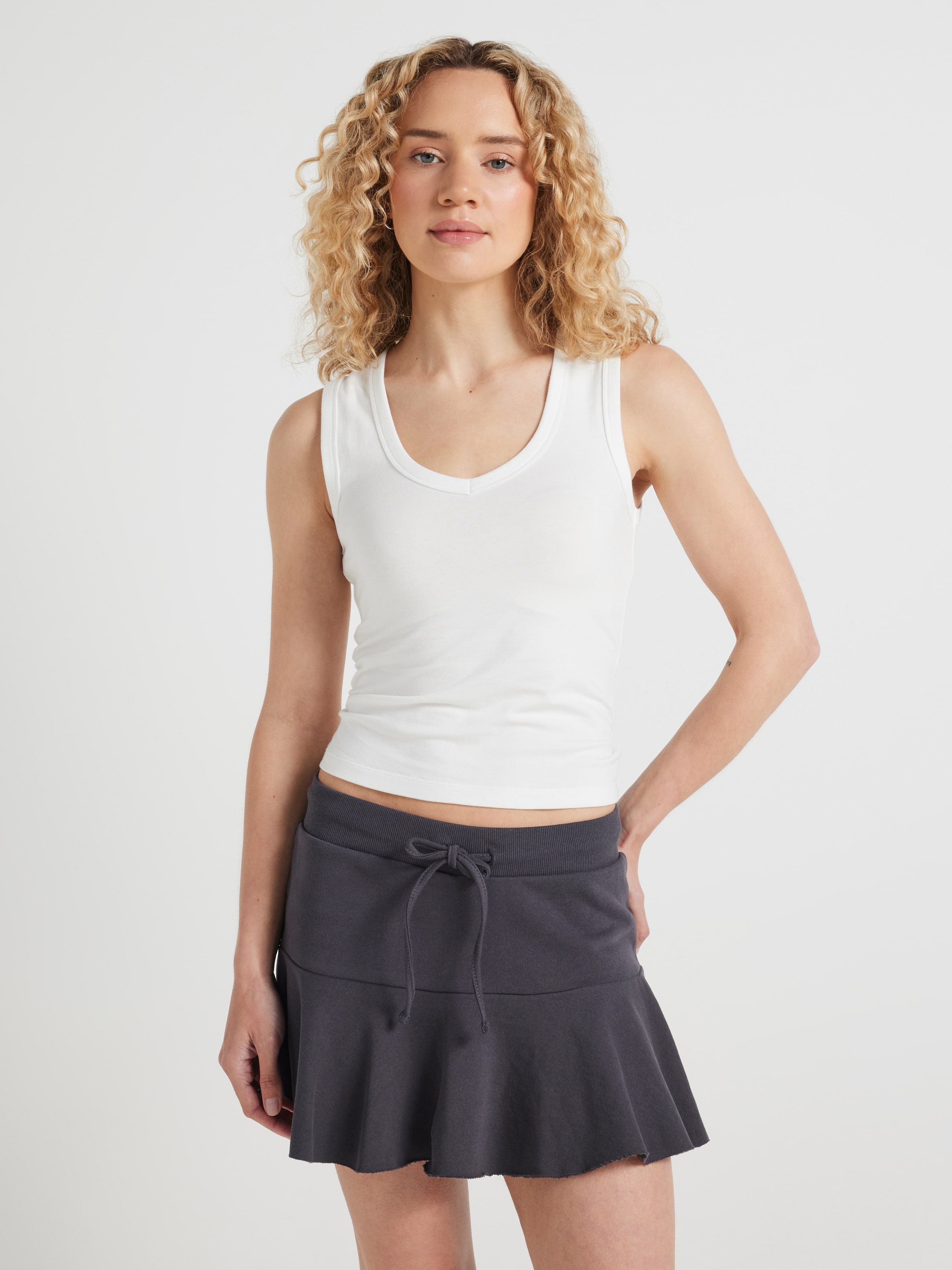 Abby Knit Ruffle Skort