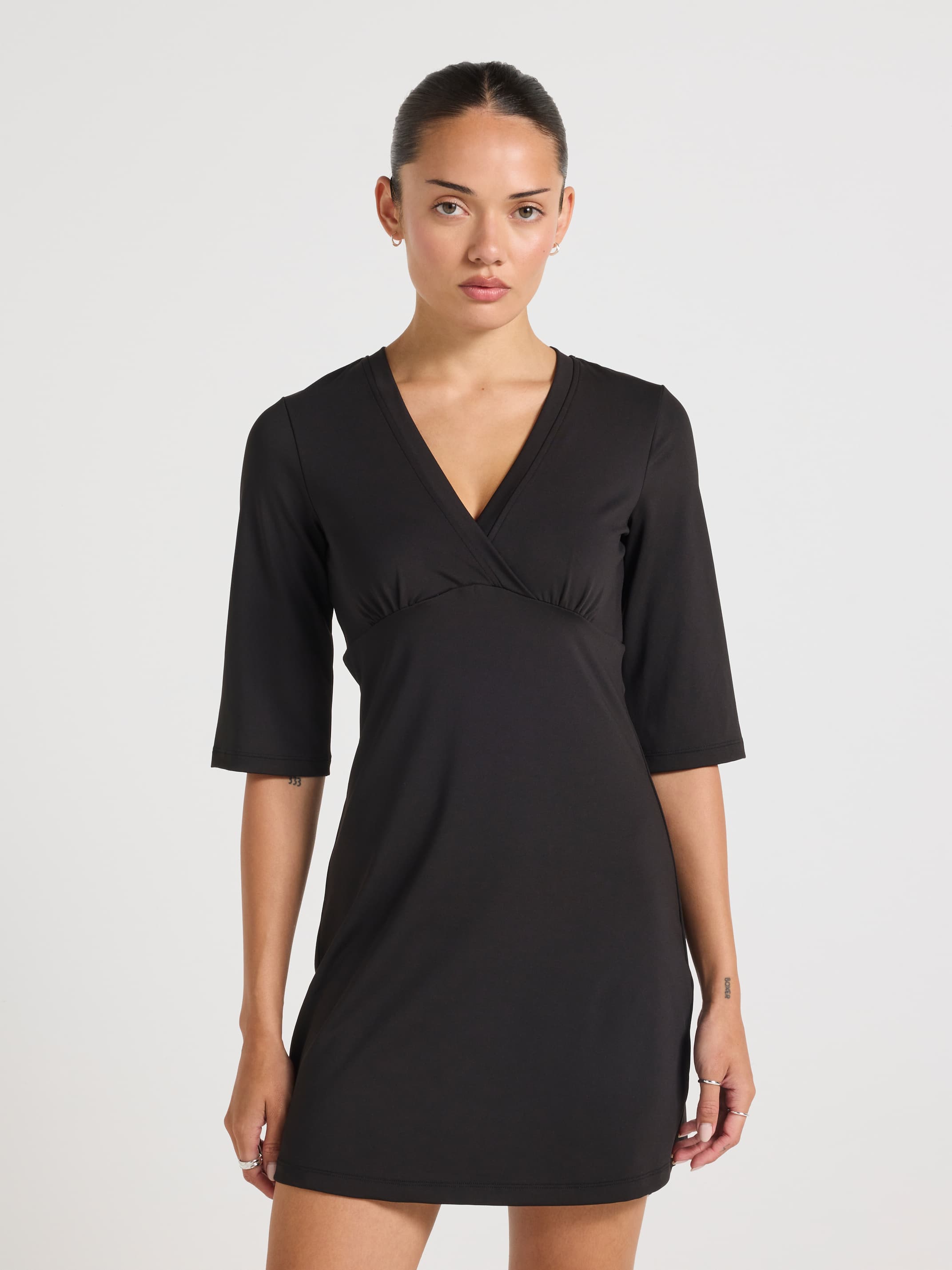 Ballerina 3/4 Sleeve Mini Dress