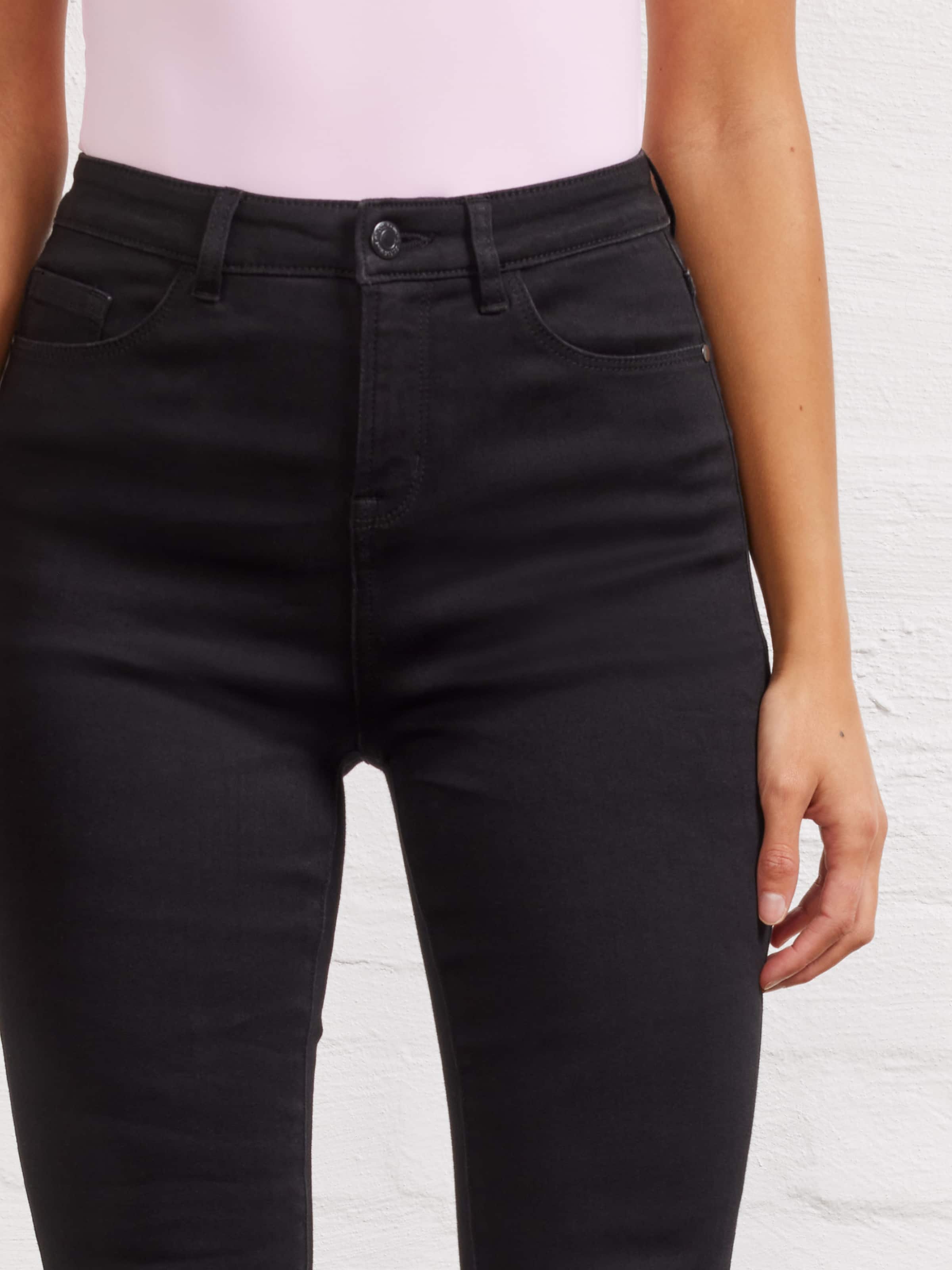 Jessie Black Ripped High Waisted Jeans - Matalan