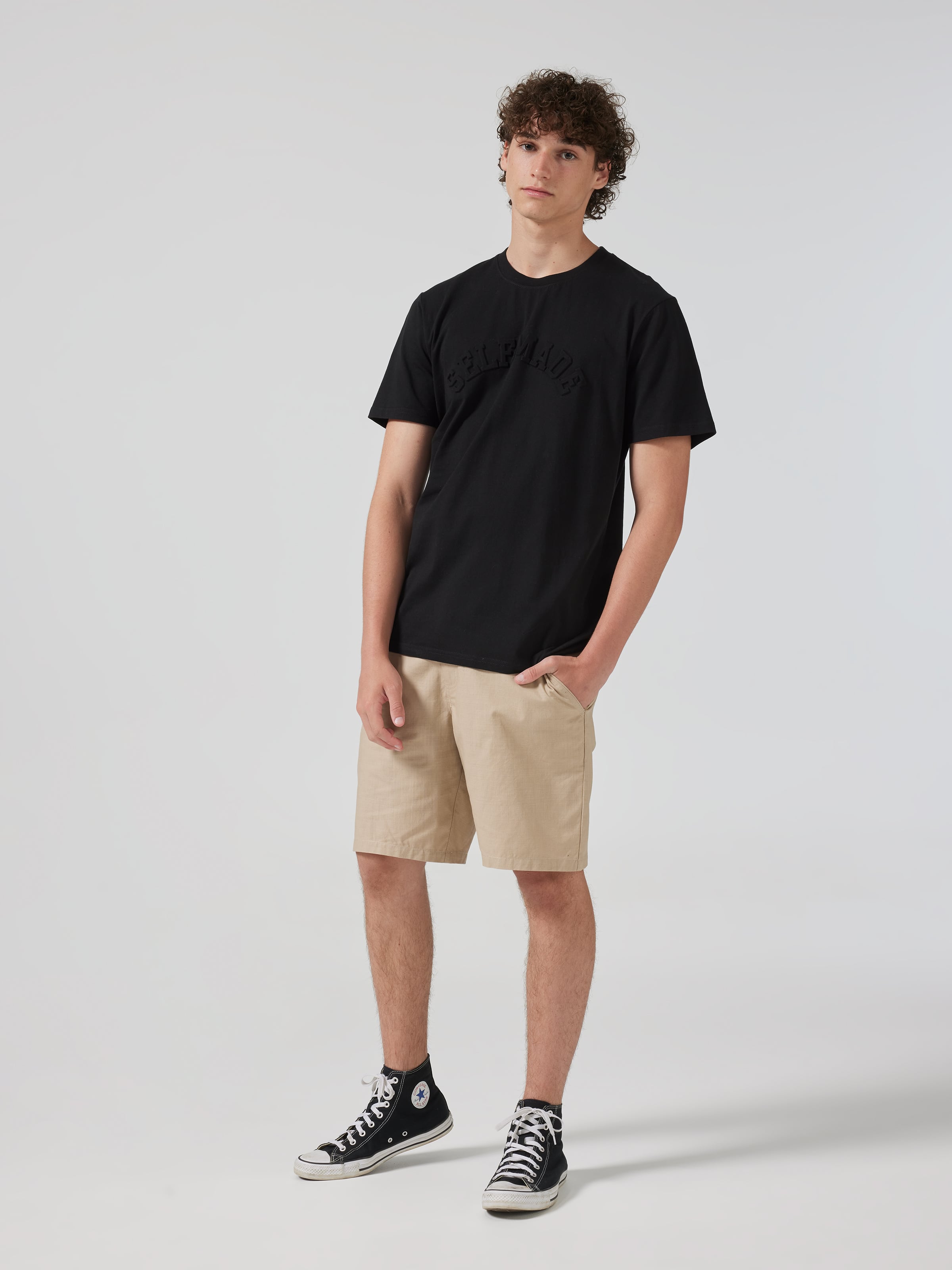 Embossed Selfmade Short Sleeve Tee
