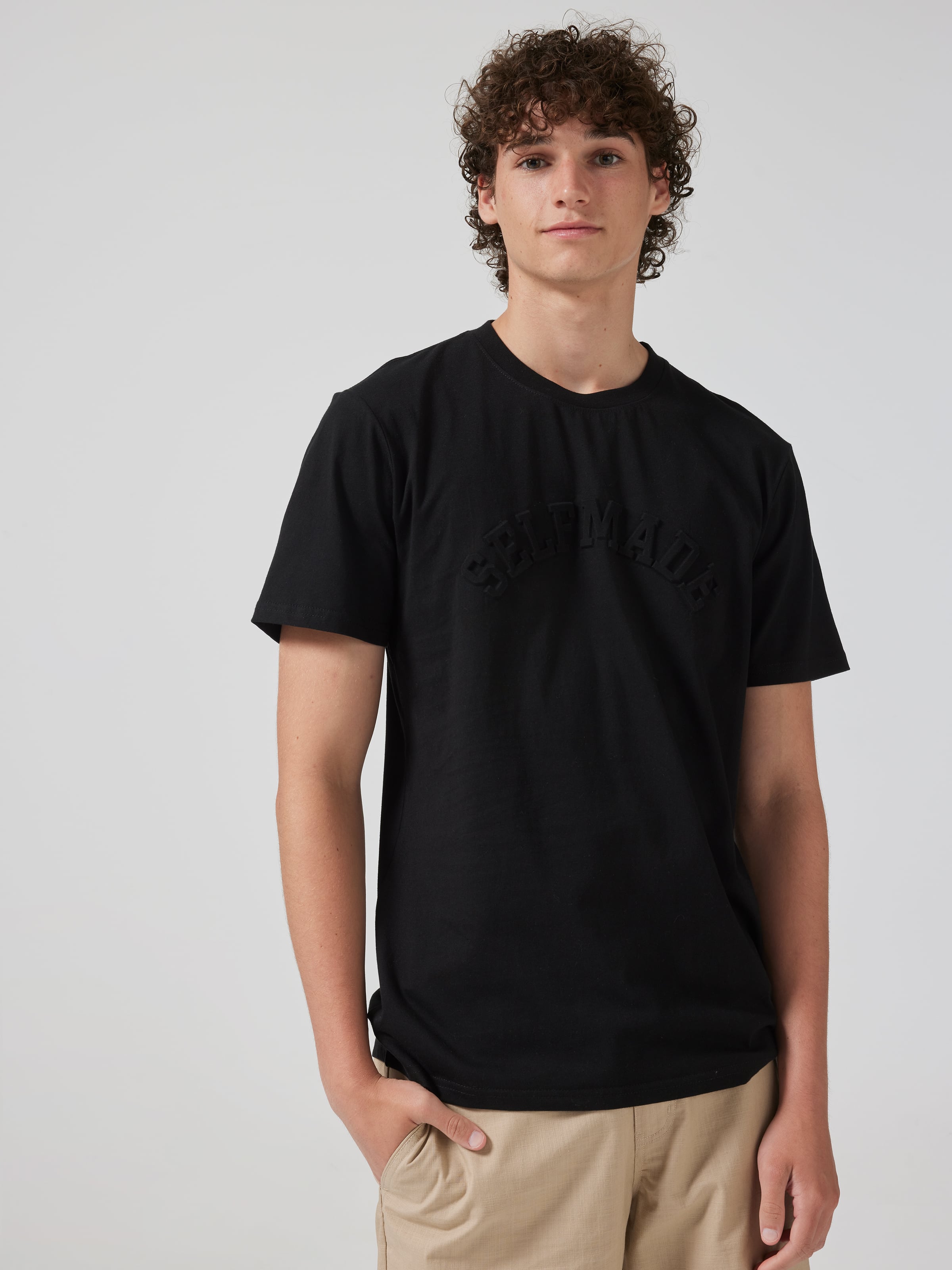 Embossed Selfmade Short Sleeve Tee