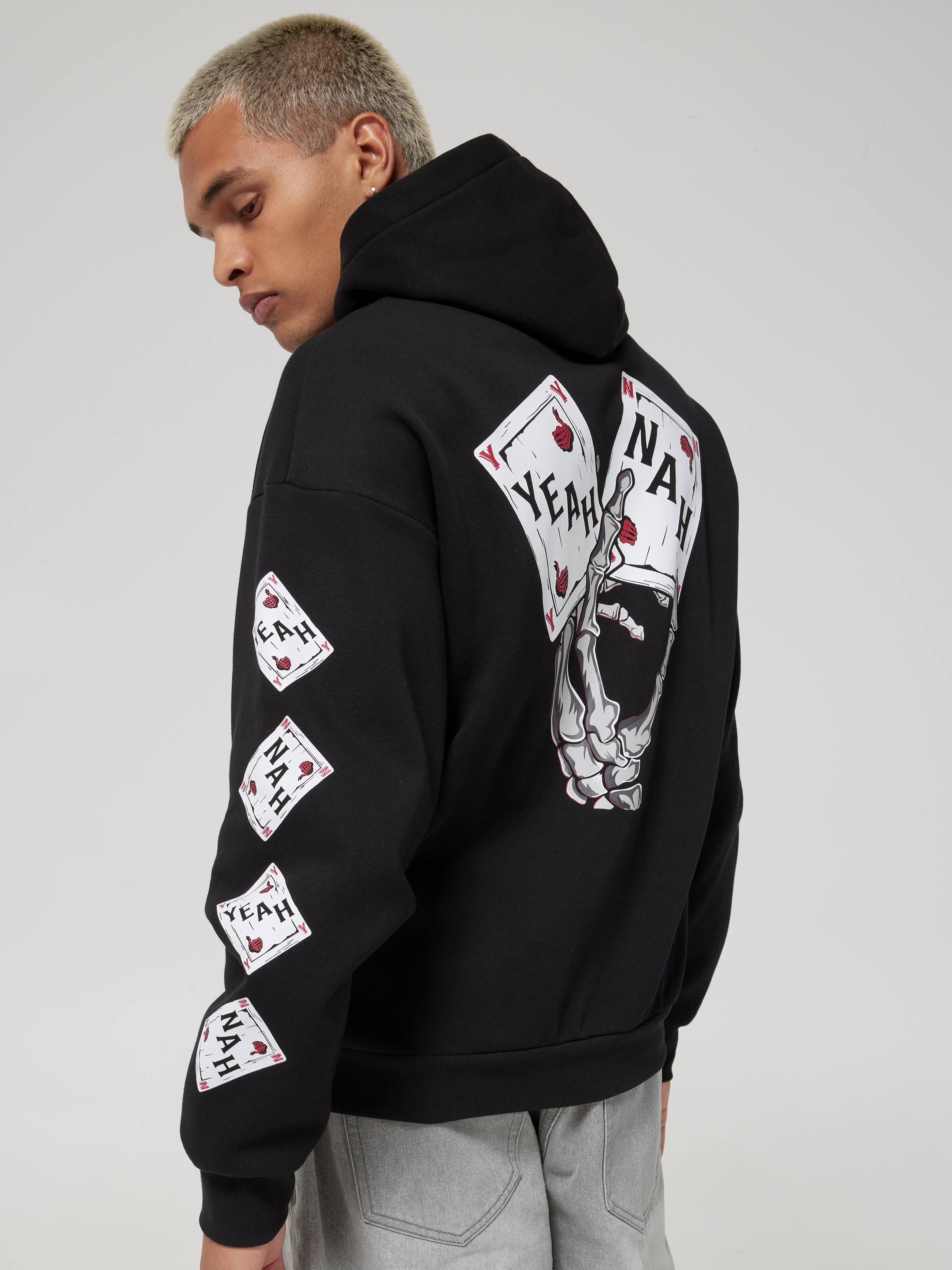 Slogan Yeah Nah Cards Hoodie