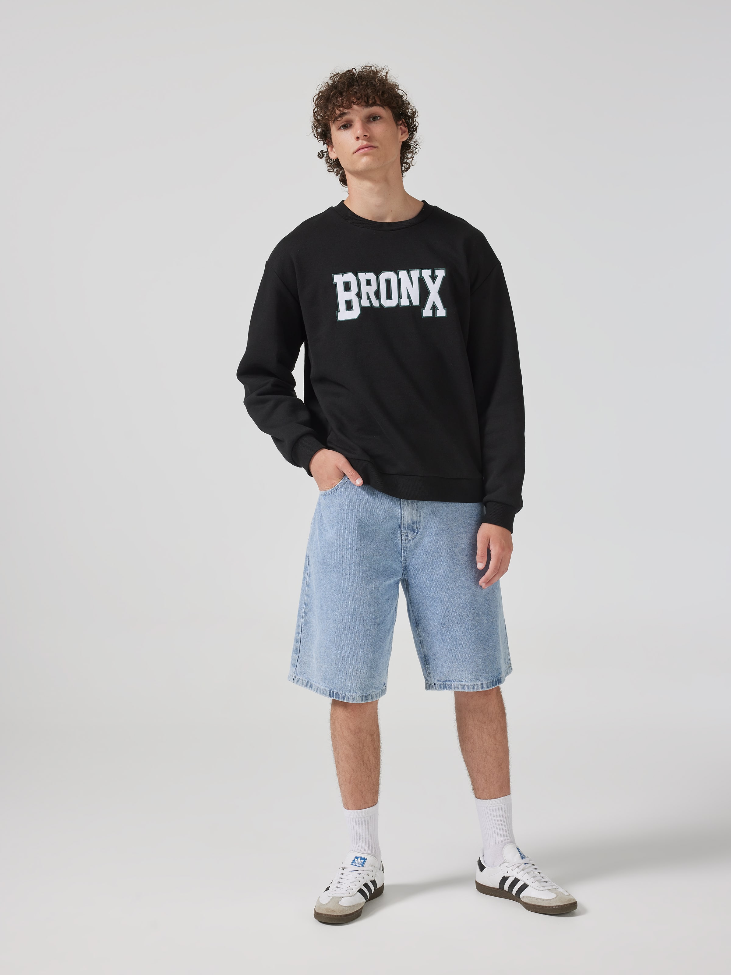 Embroidered Bronx Crew Sweat
