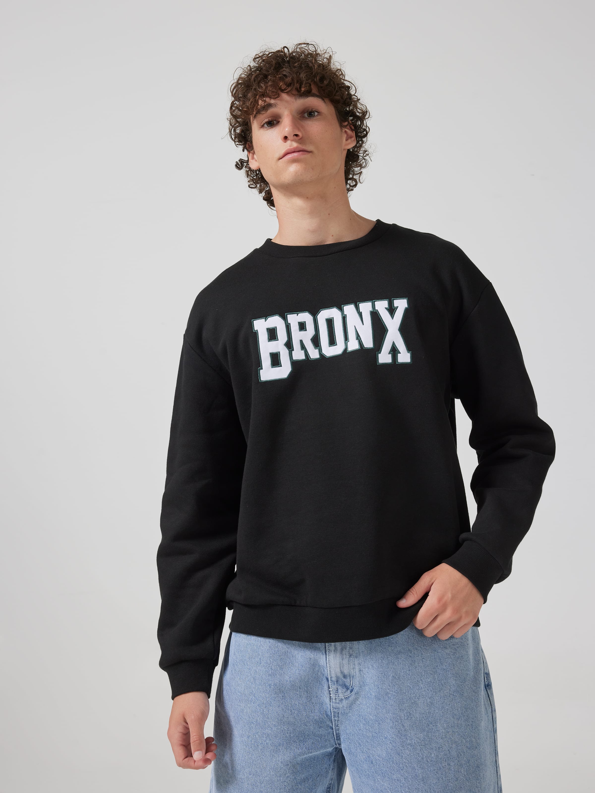 Embroidered Bronx Crew Sweat