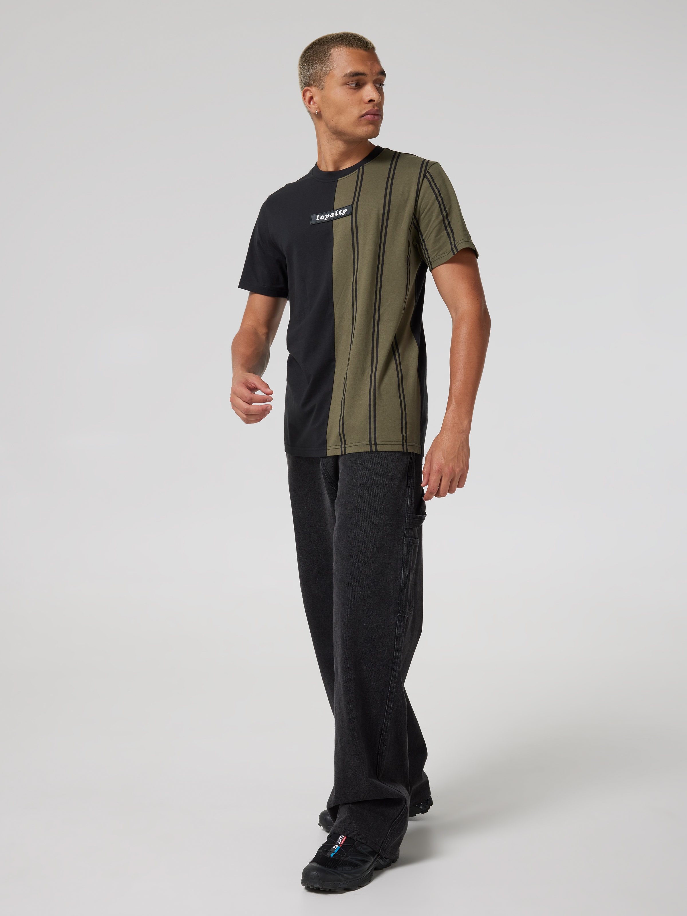 Splice Stripe Short Sleeve Tee