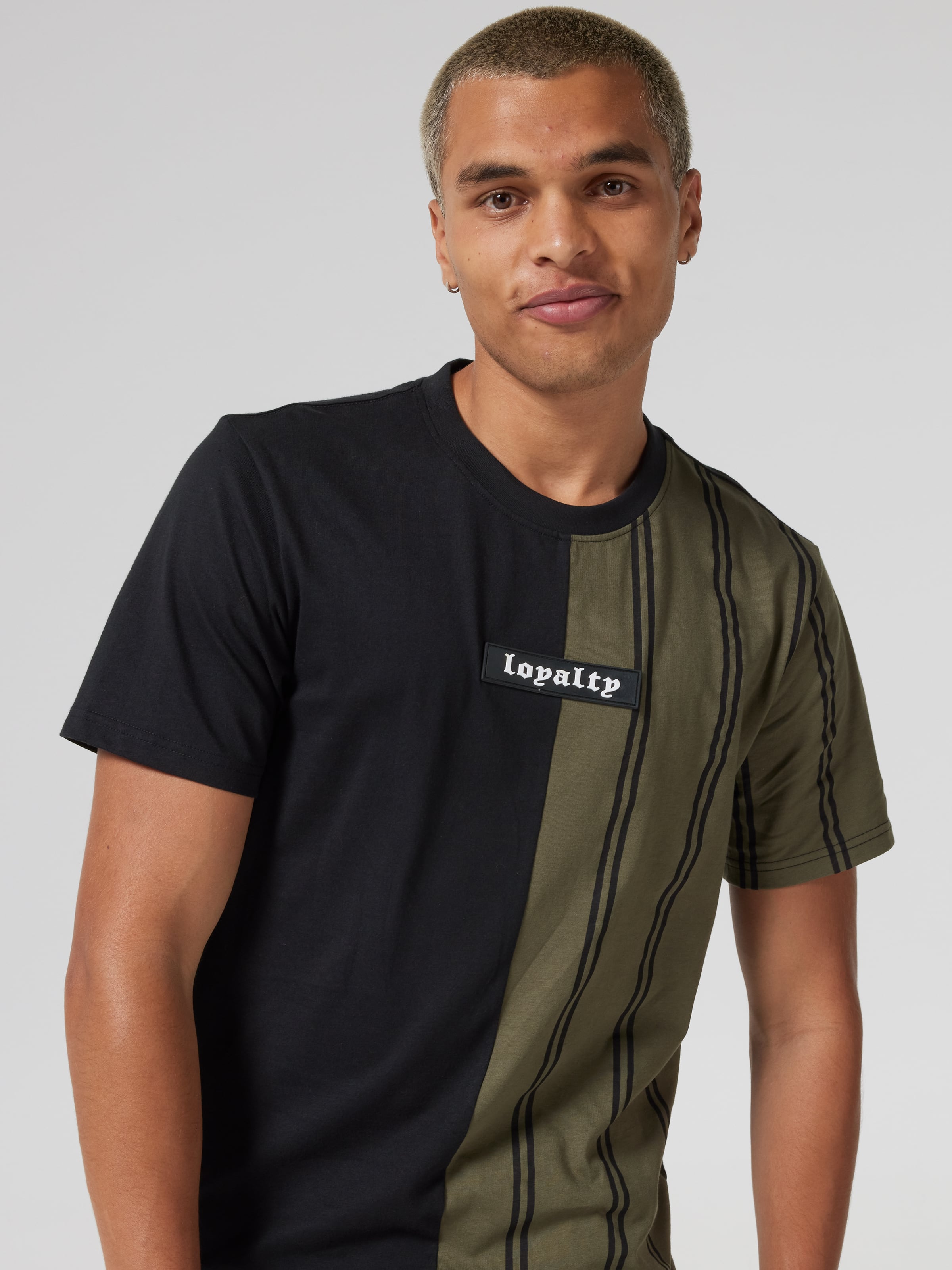 Splice Stripe Short Sleeve Tee