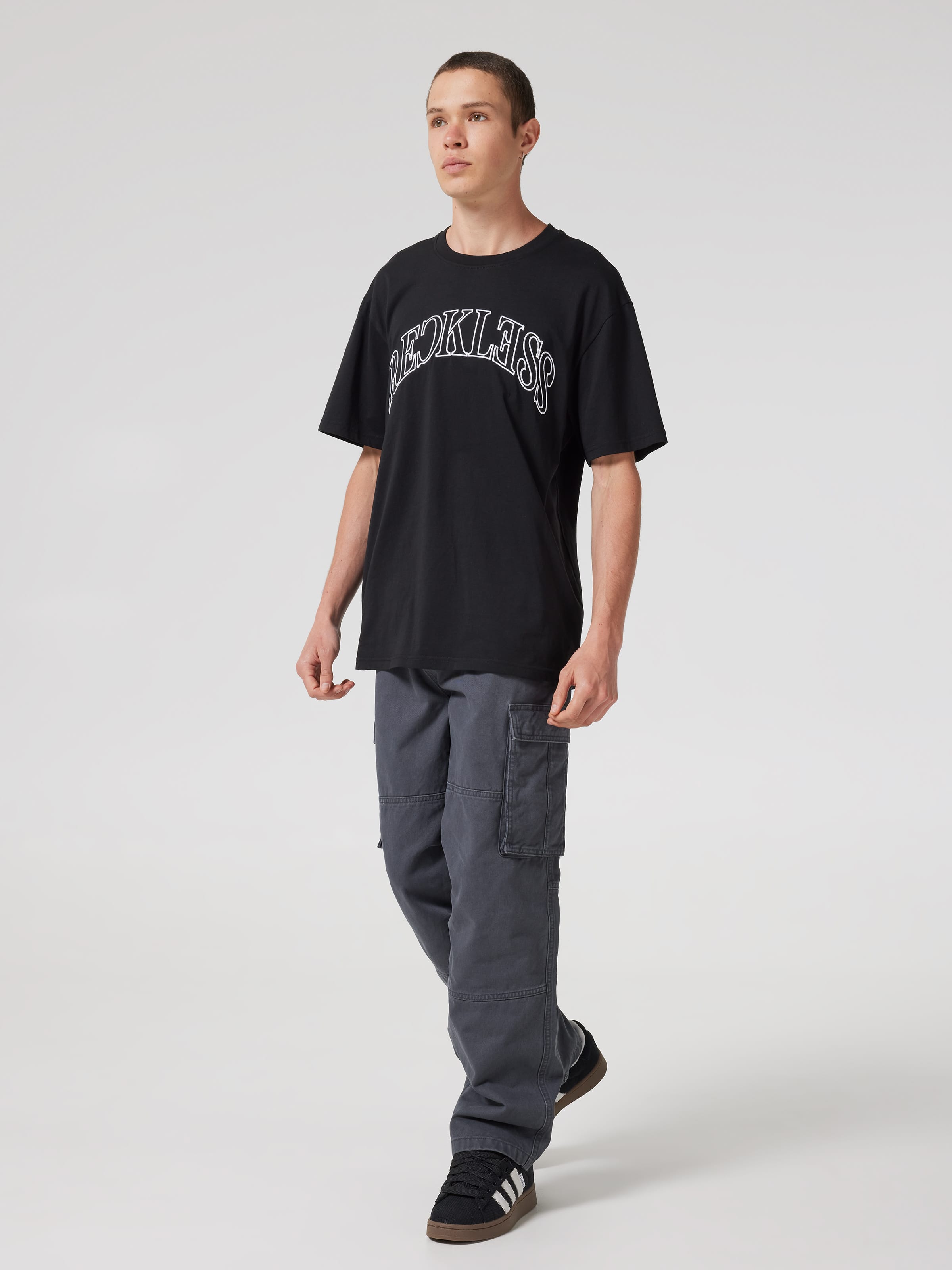 Embroidered Reckless Relax Short Sleeve Tee