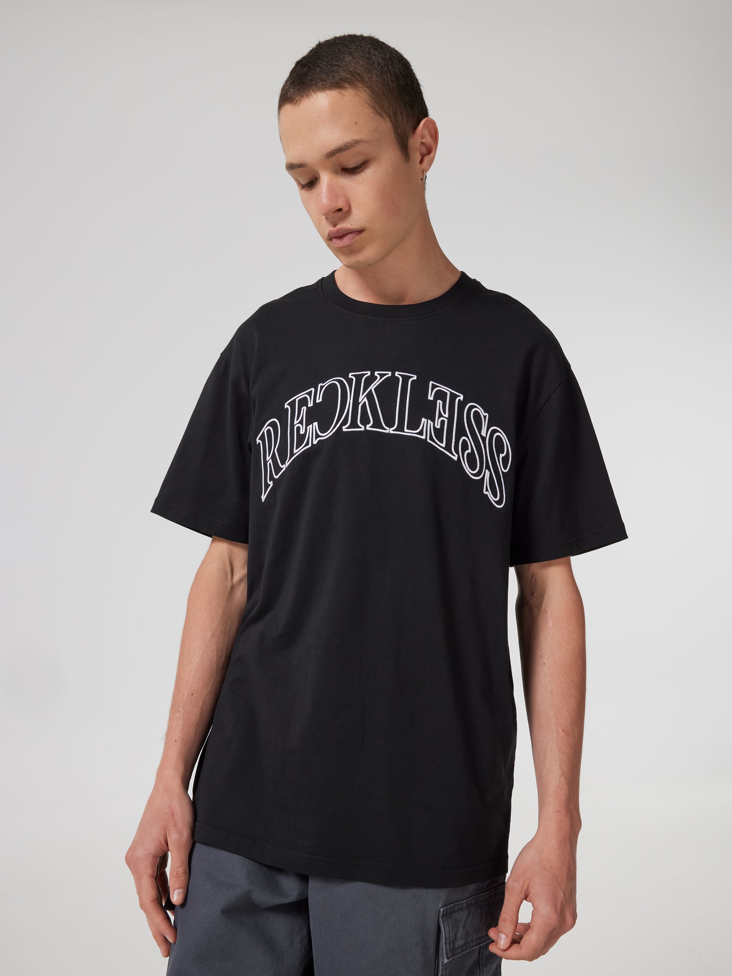 Embroidered Reckless Relax Short Sleeve Tee