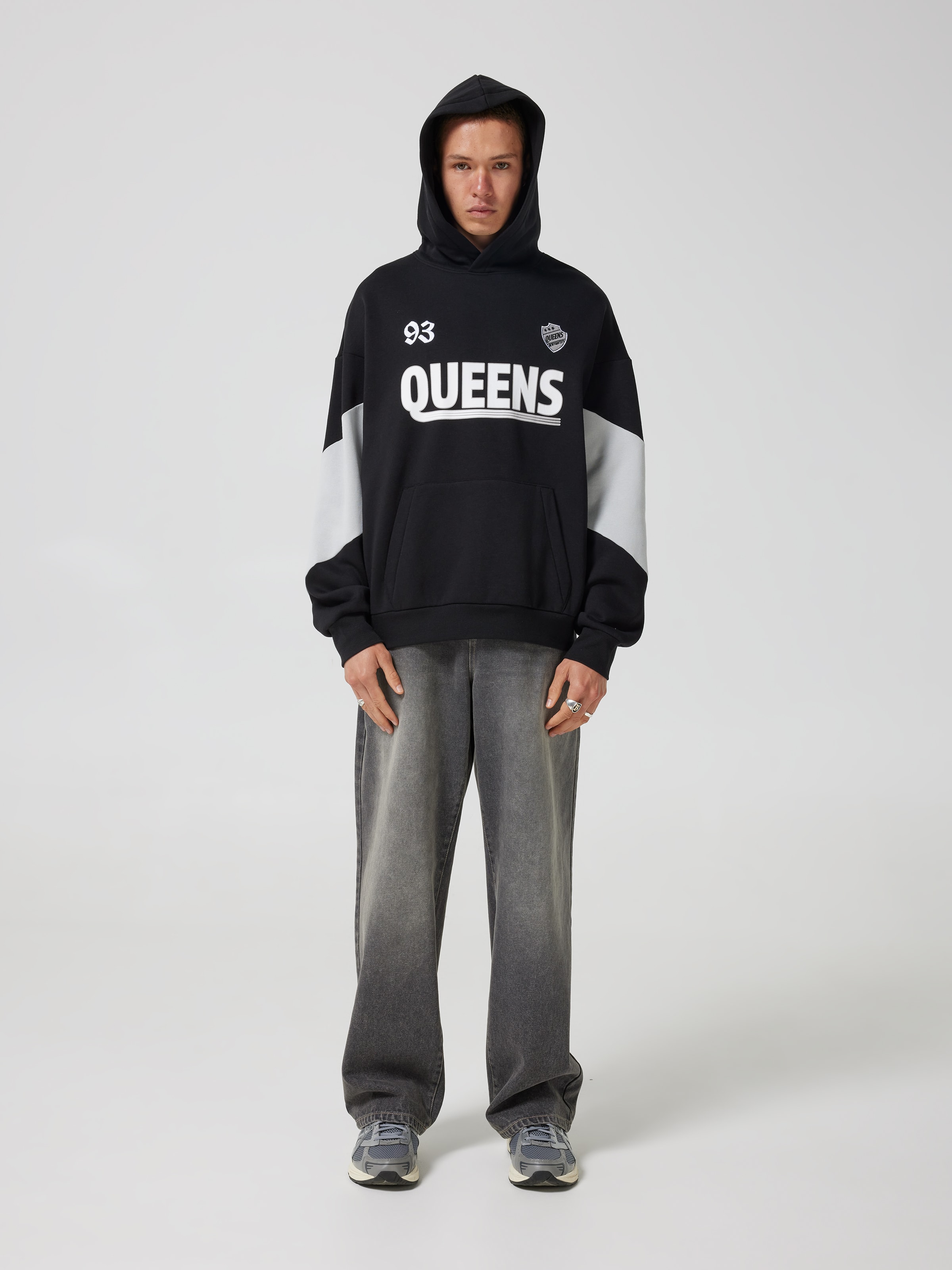P6 Blk/Gry Sport Queens Hoodie