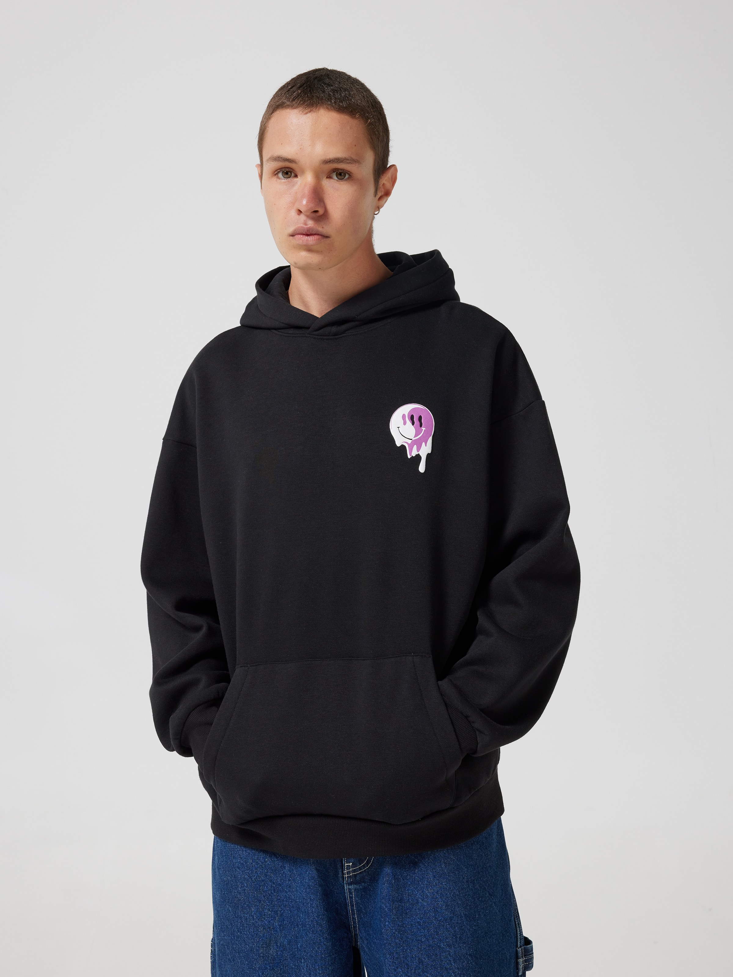 Black Trippy Icons Hoodie